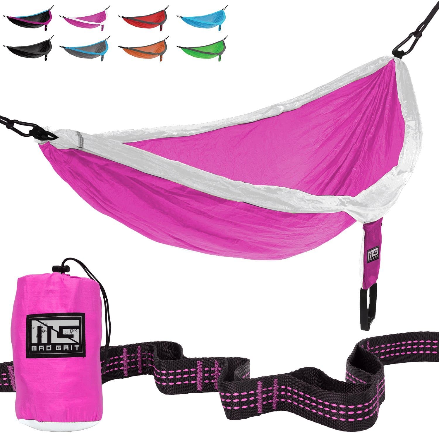 Insane Deal! Double Parachute Camping Hammock with Straps & Carabiners
