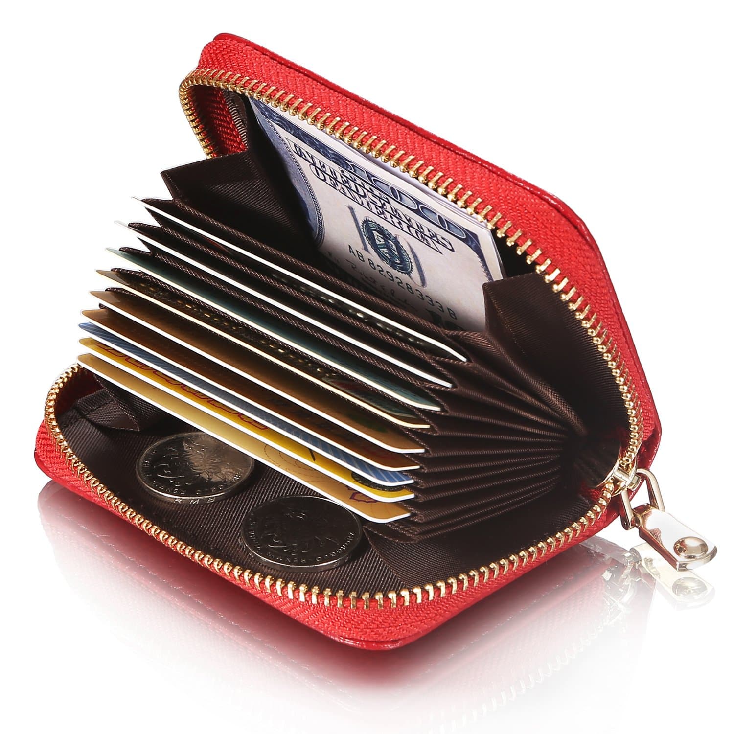 Genuine Leather Card Holder Wallet Small Purse For Women & Men