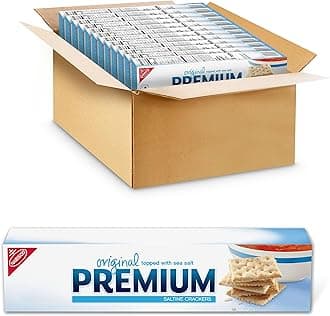 Premium Original Saltine Crackers, Lunch Snacks, Bulk Snacks, 12 - 4 oz Boxes