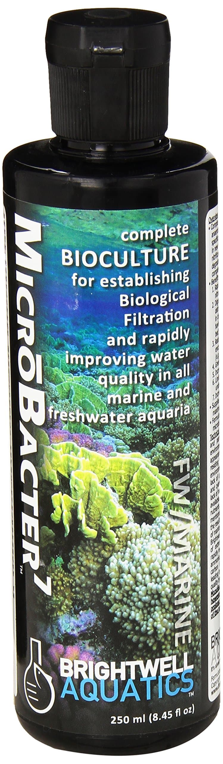 Brightwell Aquatics ABABAC250 Microbacter7 Liquid Water Conditioners for Aquarium, 8-Ounce