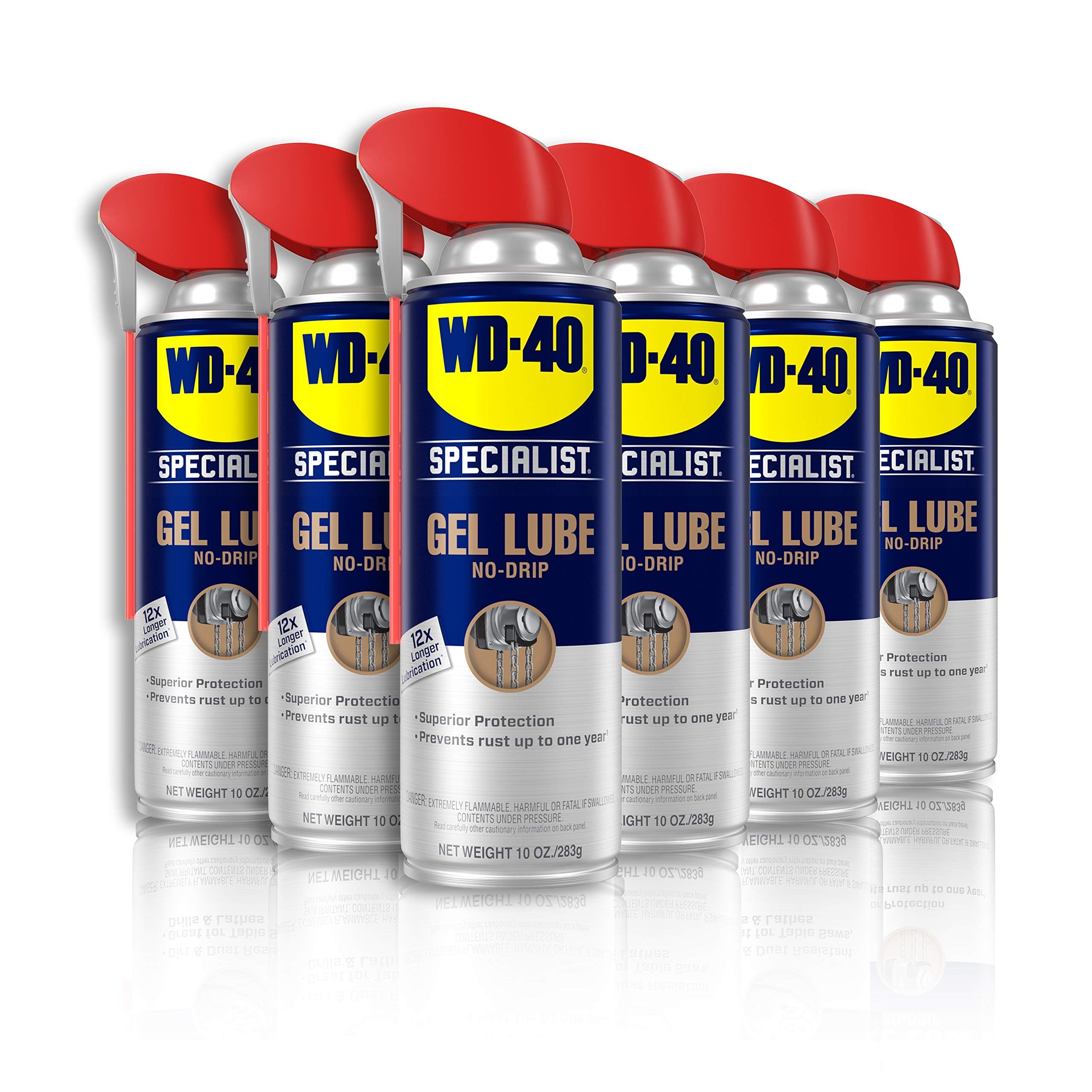 WD-40 Specialist Spray and Stay Gel Lubricant No-Drip Formula