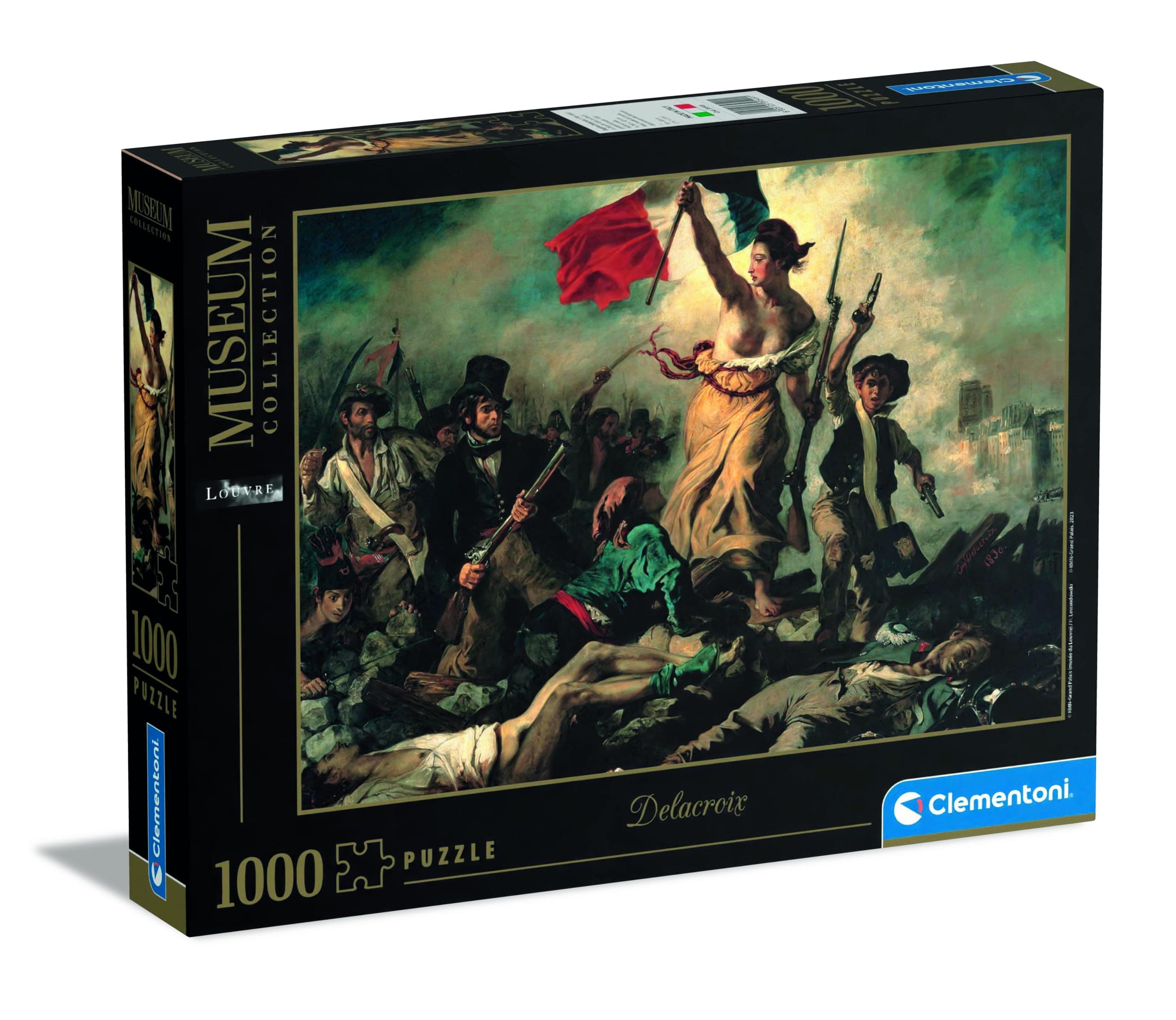 39549 - Museum Collection Puzzle Louvre - Delacroix, Liberty Leading the People - 1000 pieces - Made in Italy - jigsaw puzzles for adult painting