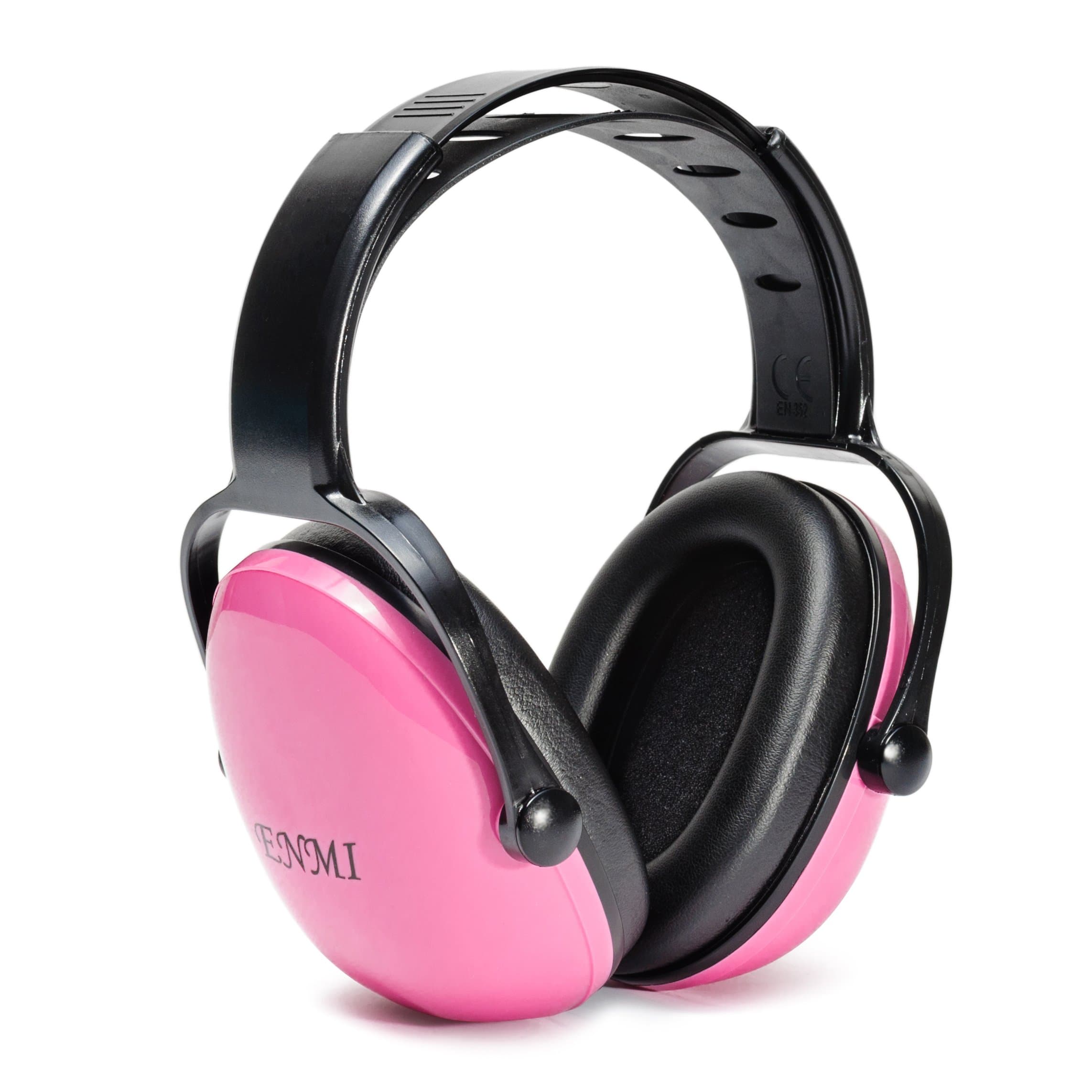 Enmi Baby Ear Defender Hearing Protection Earmuffs Noise Reduction, 3 Months+, Comfortable for Travelling Leaning Rest (Pink)
