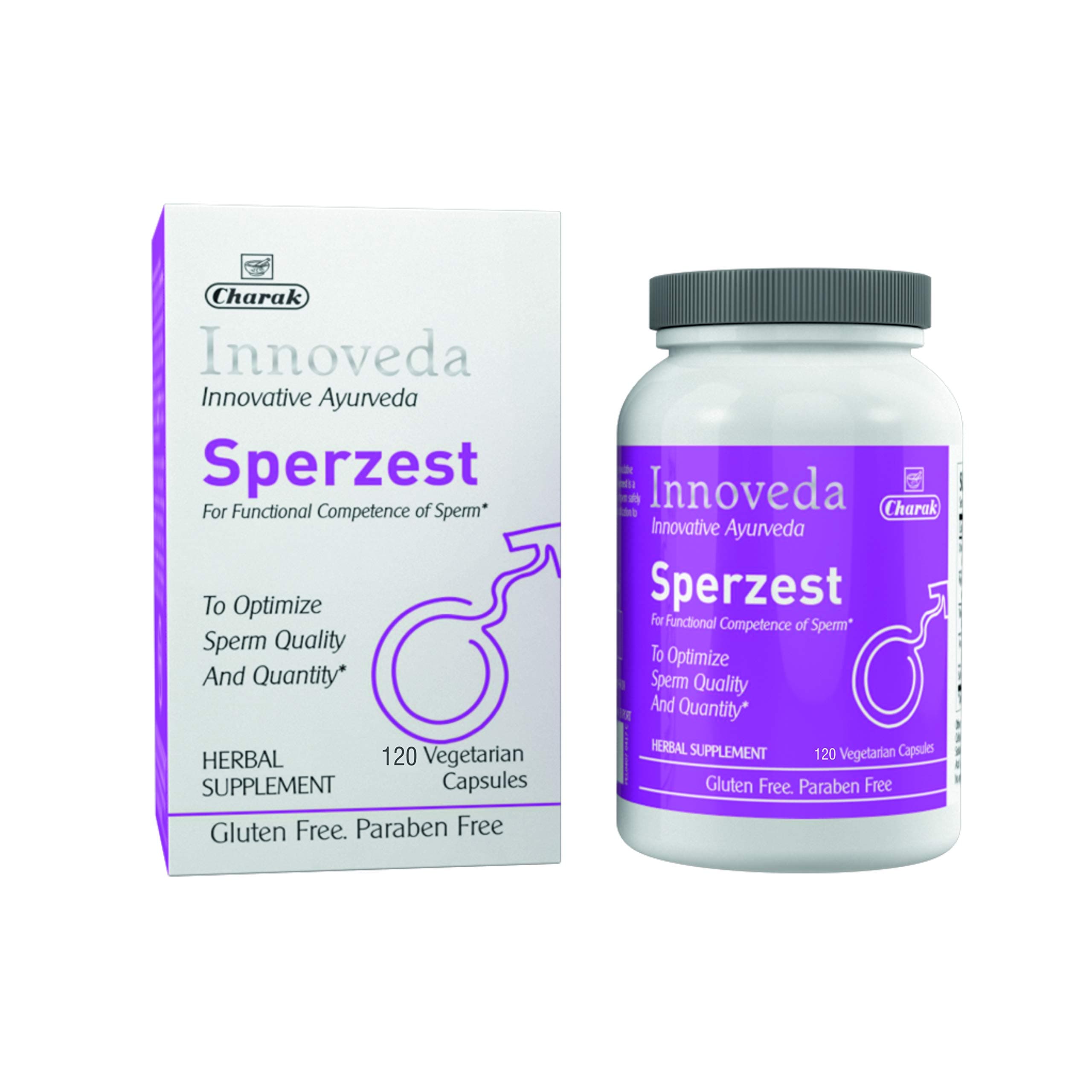 Innoveda Sperzest Male Fertility Herbal Supplement for Men, Fertility Booster Pills (120 Vegetarian Capsules)