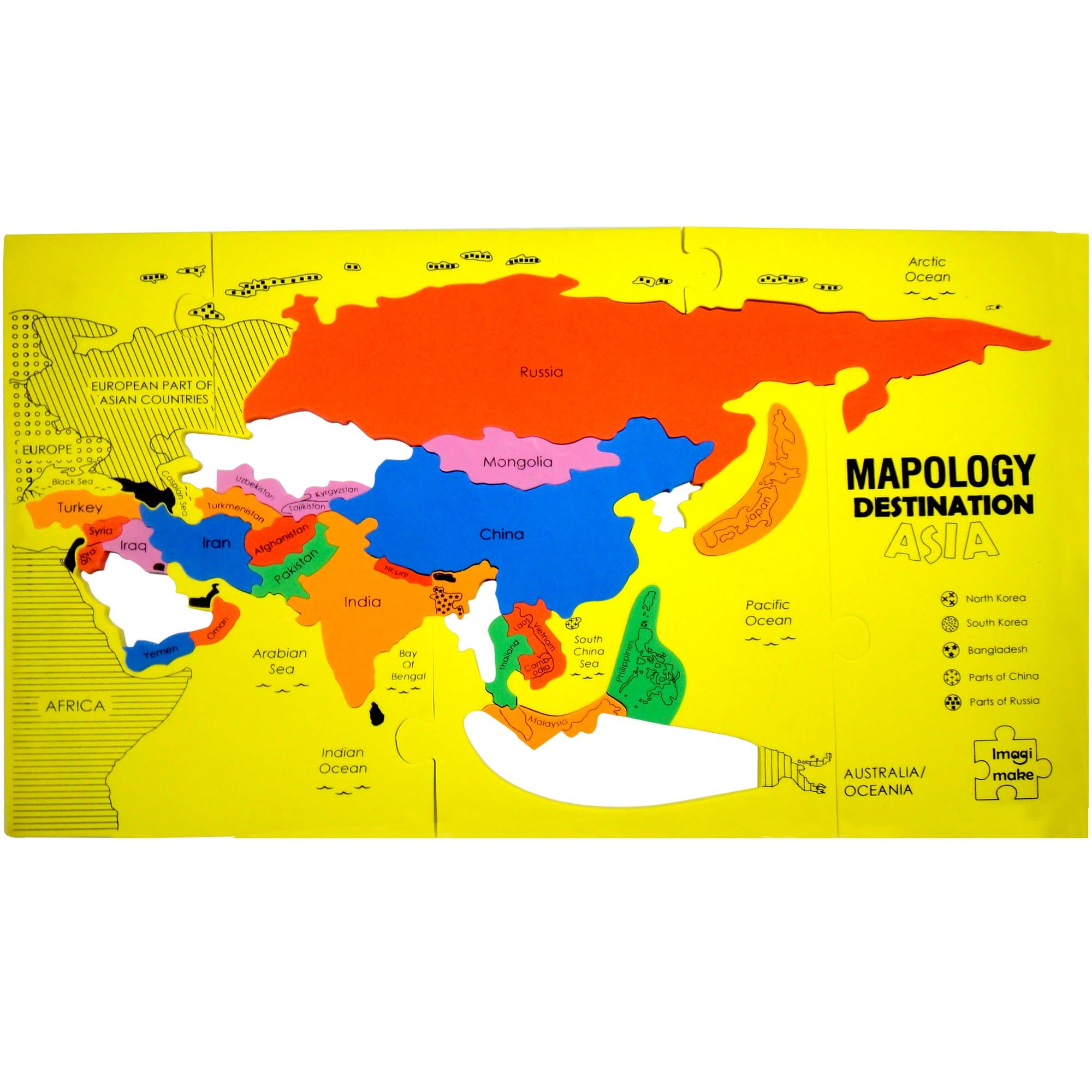 imagimake Mapology: Destination Asia Map Puzzle