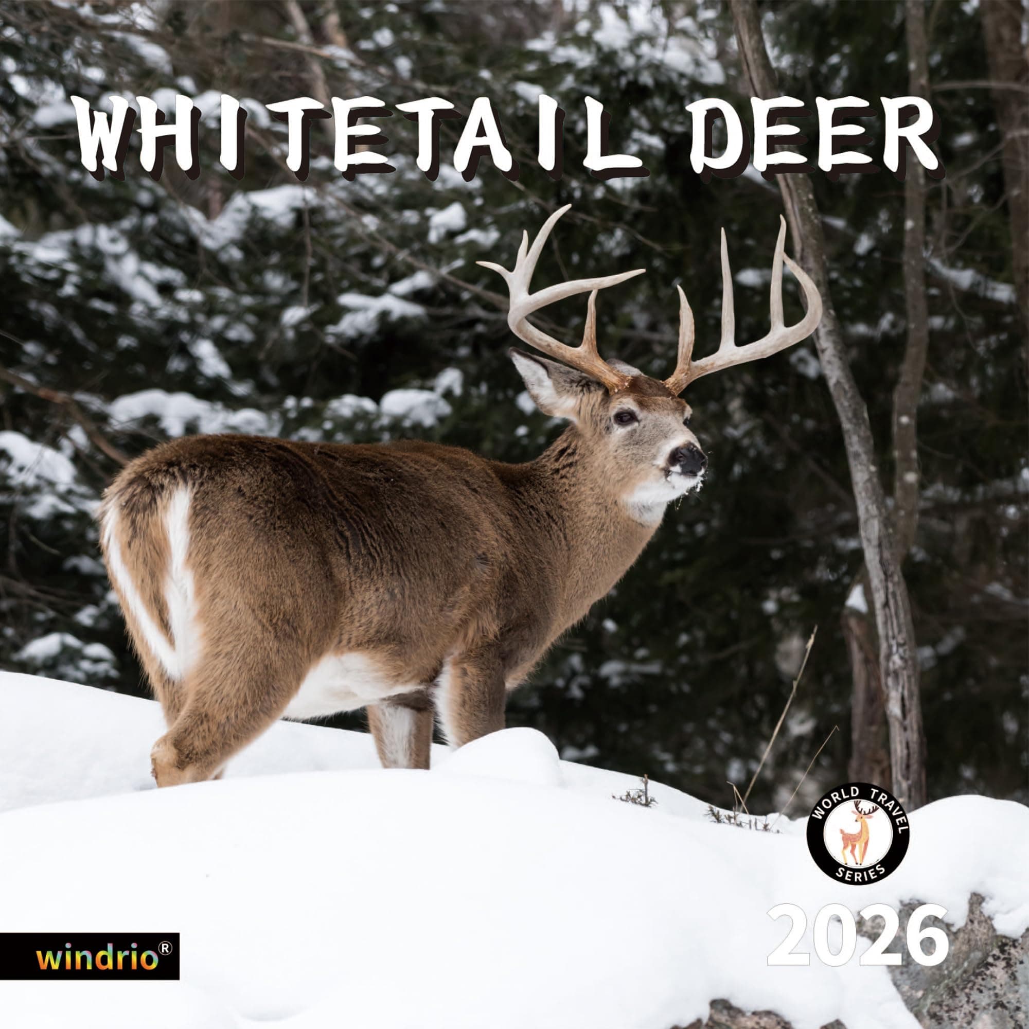 2026 Wall Calendar,Calendar 2026, November 2025 - December 2026, Wall Calendar Whitetail Deer, 12" x 24" Opened,Full Page Months Thick & Sturdy Paper for Gift Perfect Calendar Organizing & Planning
