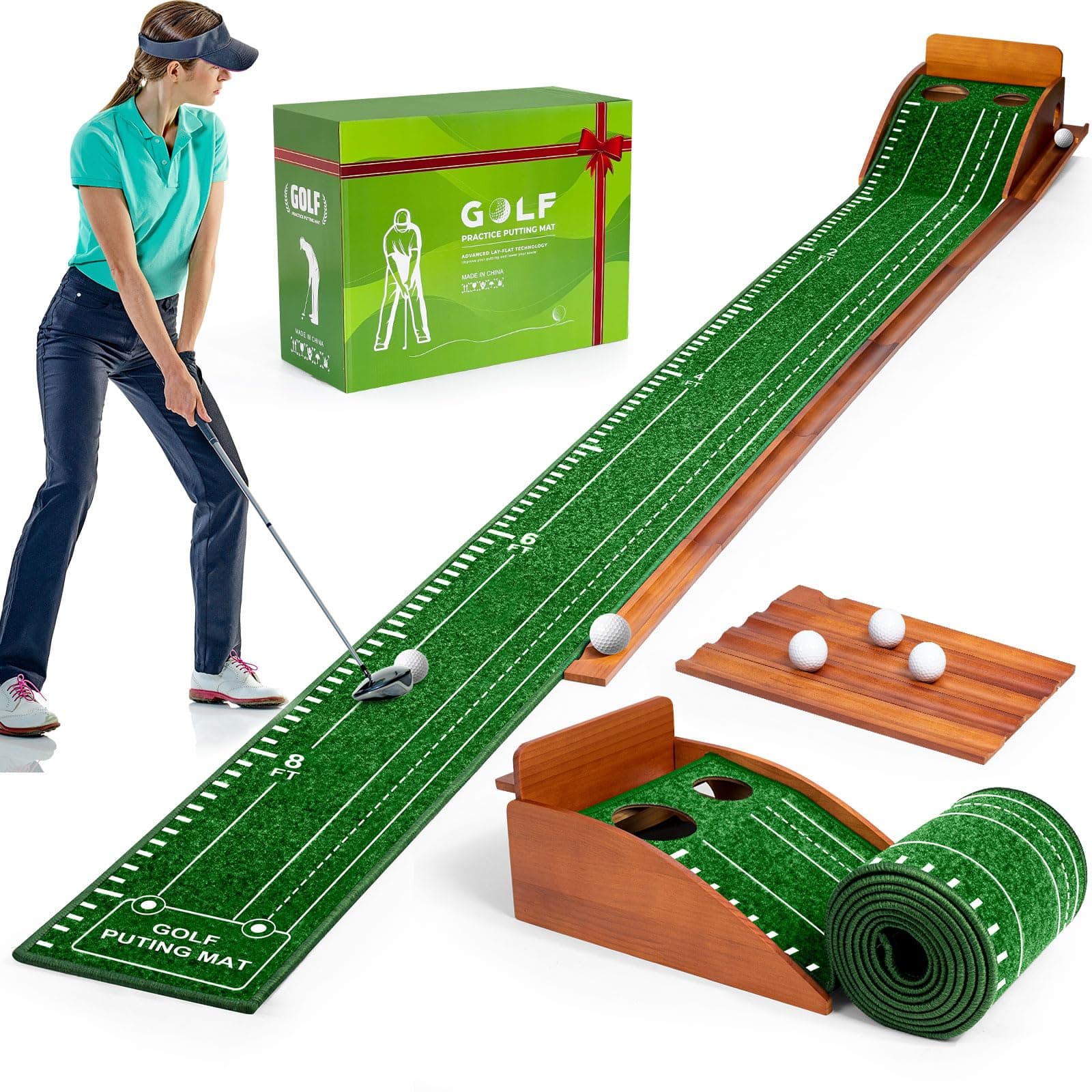 Golf Putting Mat, Putting Green Indoor, Putting Mat, Putting Green, Golf Mat, Gifts for Golfers, Golf Gifts for Men