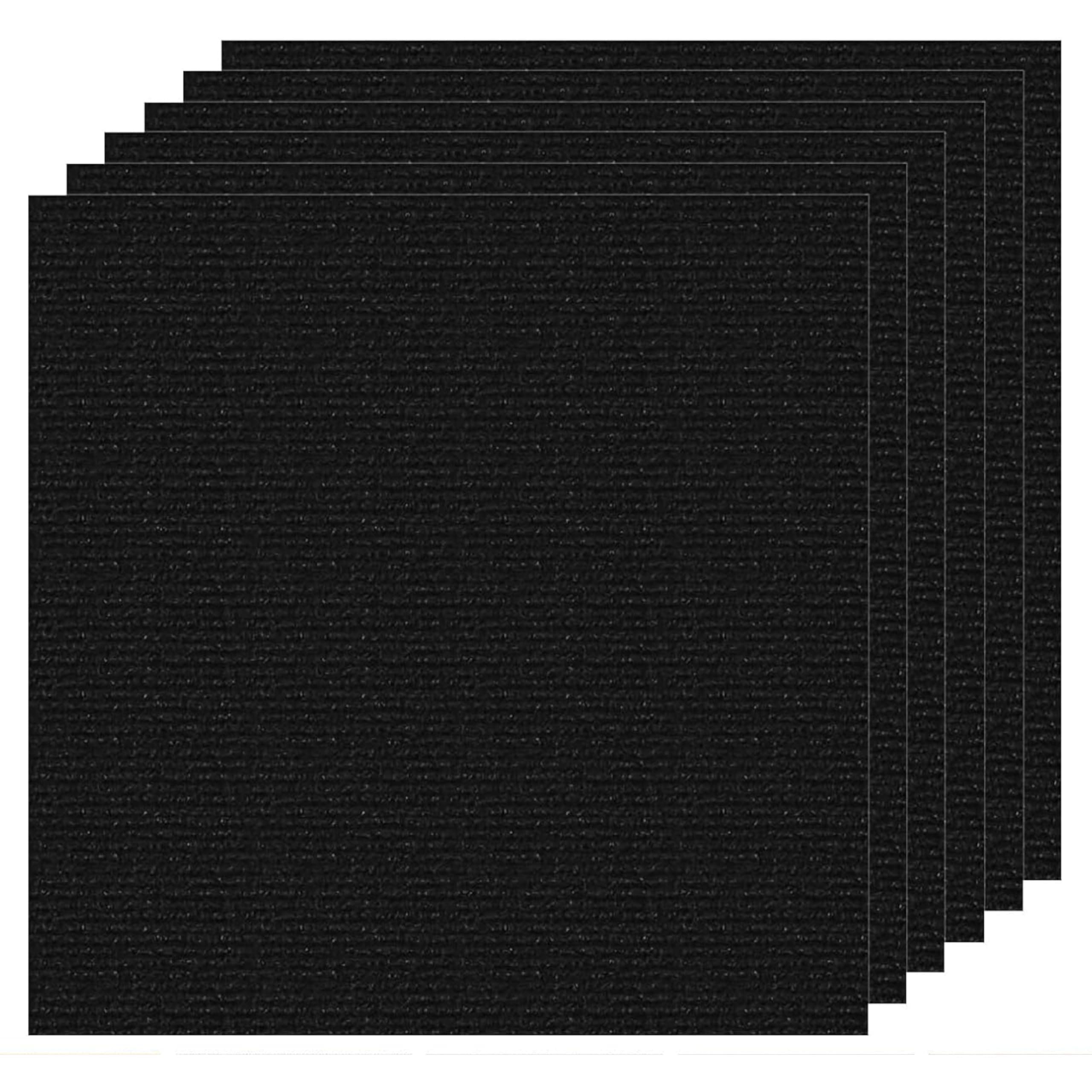 JIALTO Carpet Tiles 24x24 Clearance, Set of 12 Peel & Stick Smoke Grey - DIY Flooring Ideal for Kitchen, Dining Room, Bedrooms & Bathrooms, Self Adhesive Floor Renovation (Black, 24 X 24)