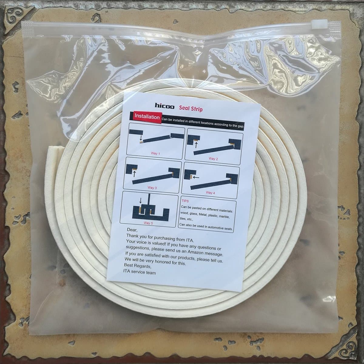 Hicoo ZH-86 Seal Strip Weather Rubber Insulation Kit Weatherstrip Soundproofing for Doors Windows Winter Adhesive Cars Frame Side Draft Stopper