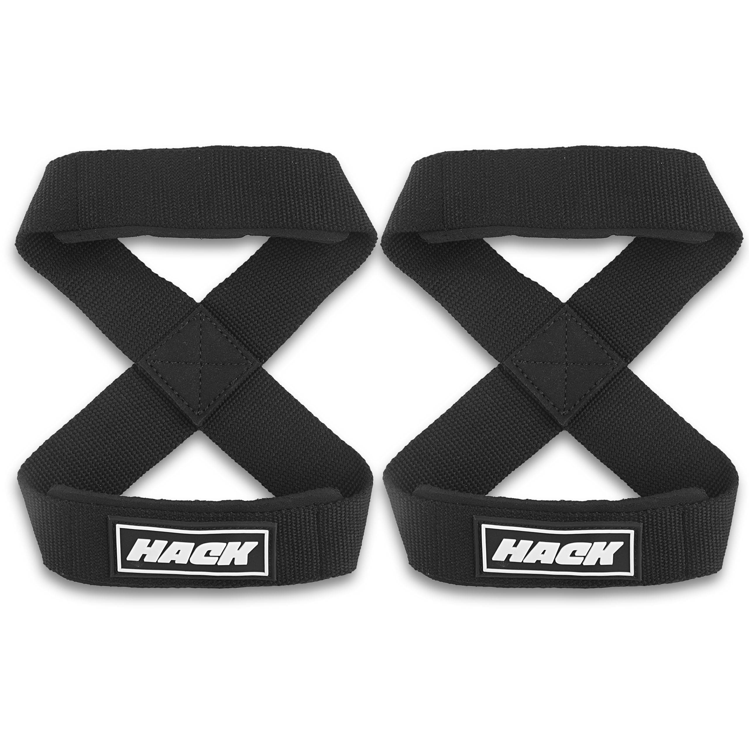 Hack Athletics Figure 8 Lifting Straps for Deadlift, Powerlifting, Strongman, & Cross Training Strong Weightlifting Wrist Straps Wrist Wraps for Men, Women