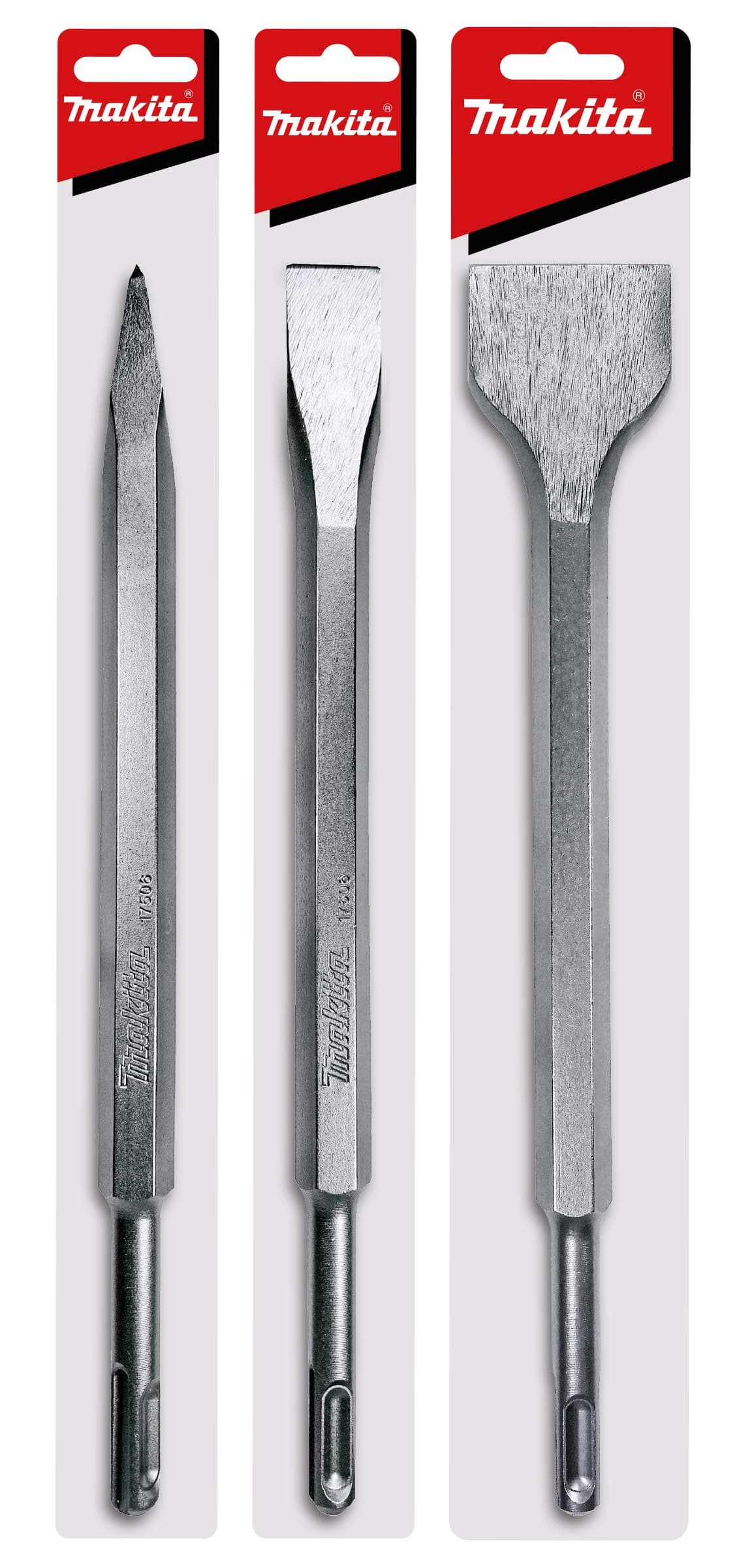 3 Piece - SDS-Plus Chisel & Point Bit Set for SDS+ Rotary Hammers - Aggressive Demolition for Concrete & Tile