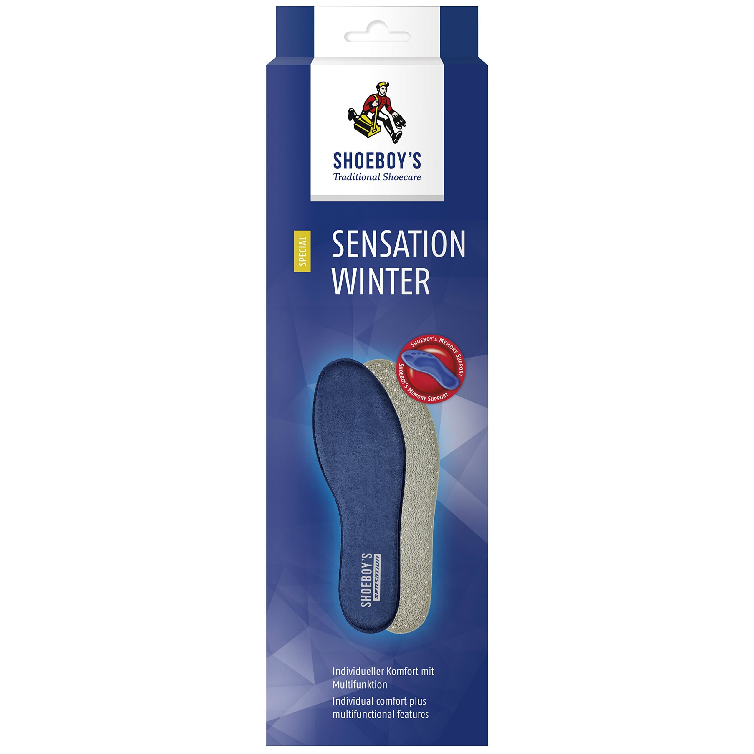 SHOEBOY'S SENSATION WINTER - warming insole for men with memory-foam, based on the supporting nature of viscoelastic foam - size 9.5 to 10