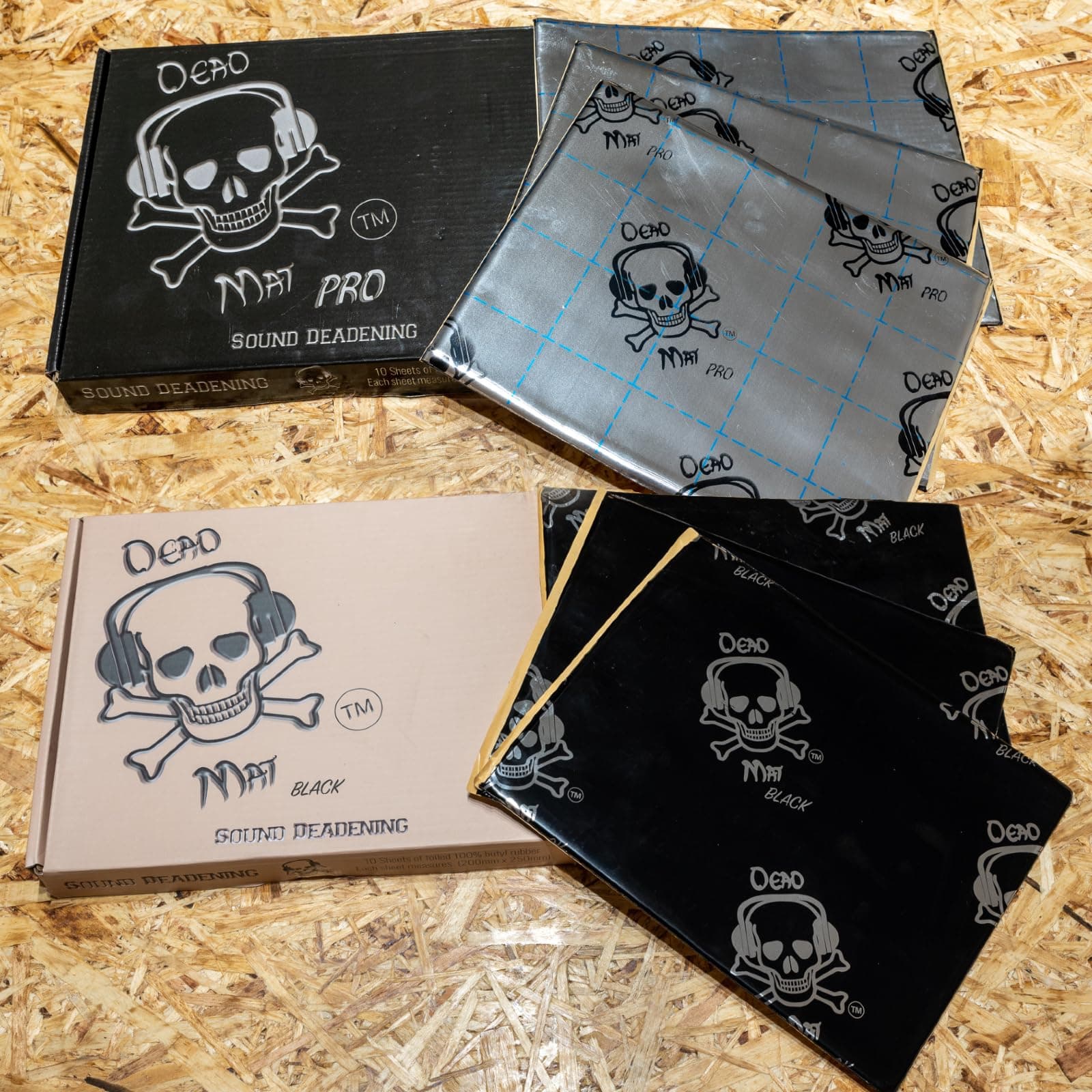 Vandalised- DeadMat - Sound Proofing/Deadening Butyl & Foil Sheets â Car/Camper/Van/Caravan - Multi Options (Black 1.8mm, 70 sheets)