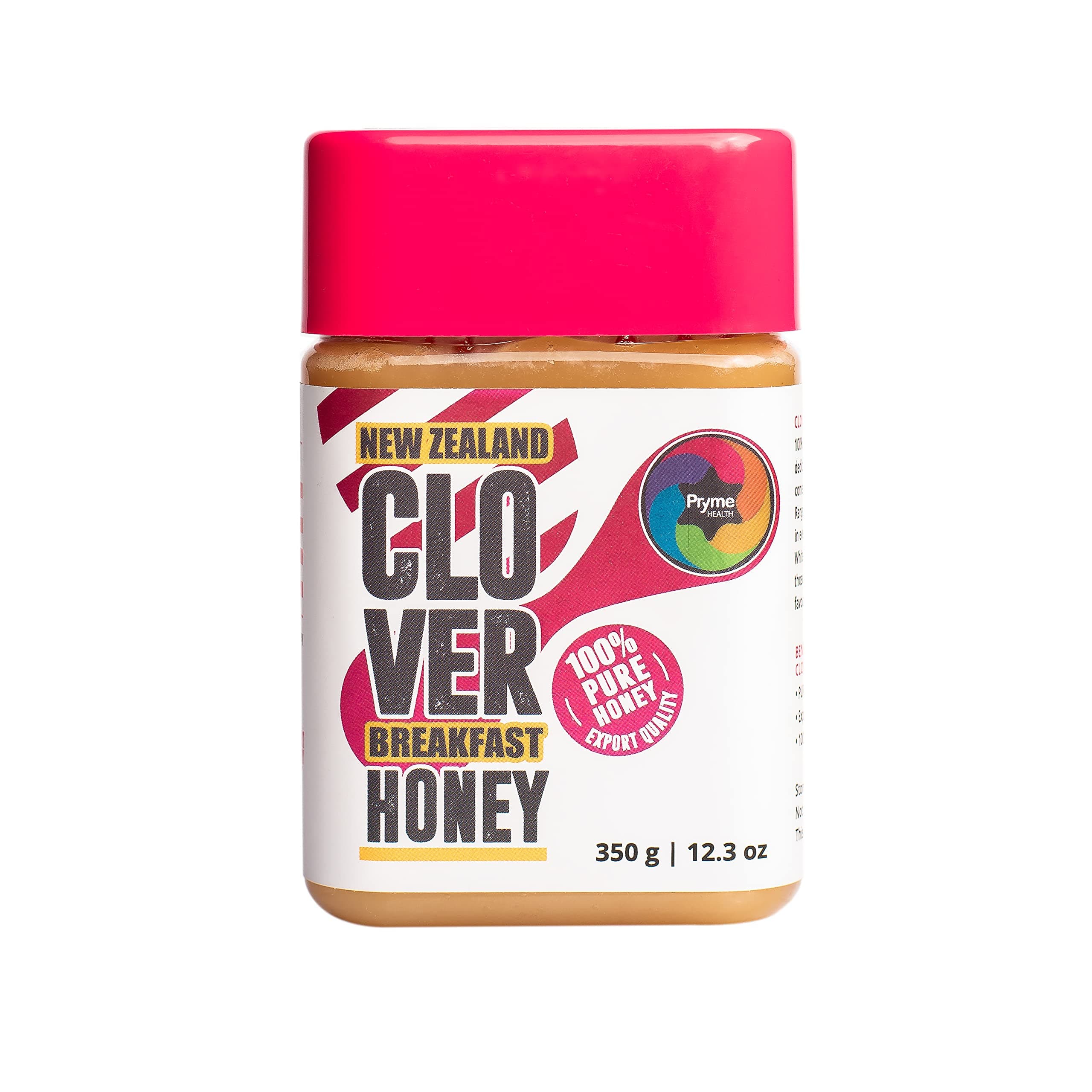 PrymeHealth Certified 100% Pure Honey Clover Honey Sourced From New Zealand,Breakfast Honey,350 Gm