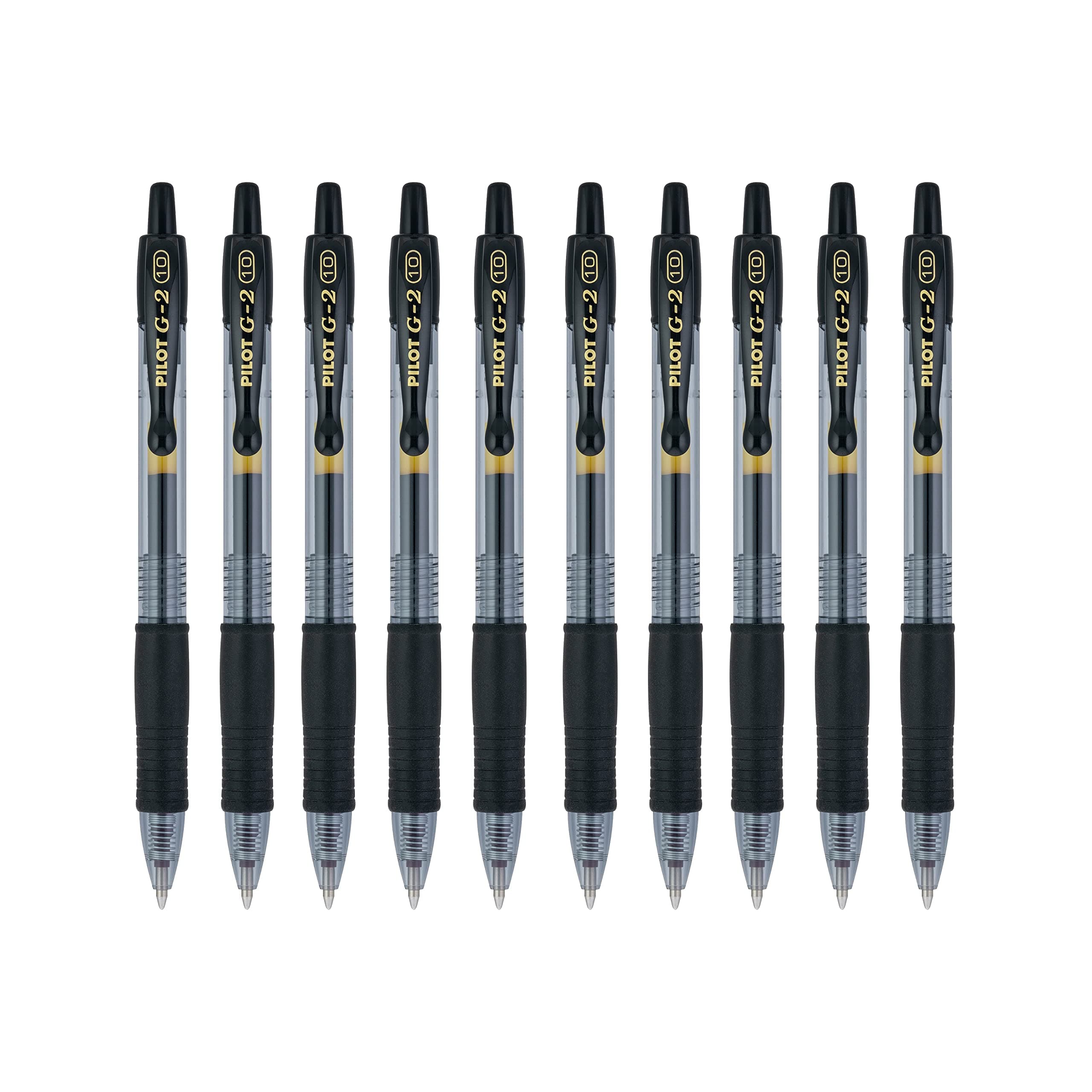 G2 Retractable Gel Ink Roller Ball Pens, Bold Point Black 10-PACK(31237)