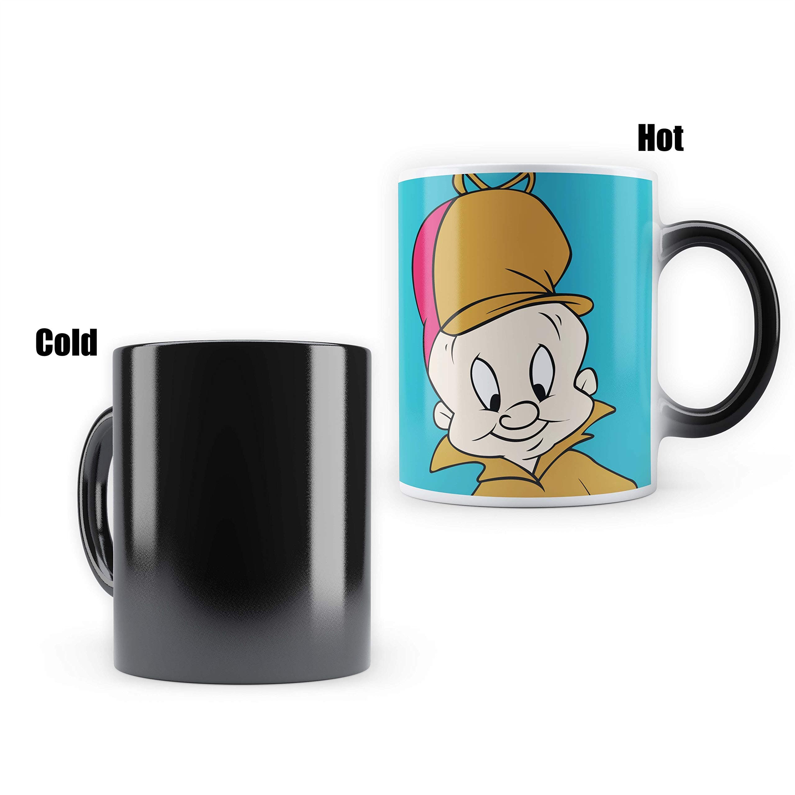 MC SID RAZZ Looney Tunes - Elmer Fudd Morphing Magic Heat Changing Mug (with Gift Coaster) Officially Licensed by Turner Entertainment Co,