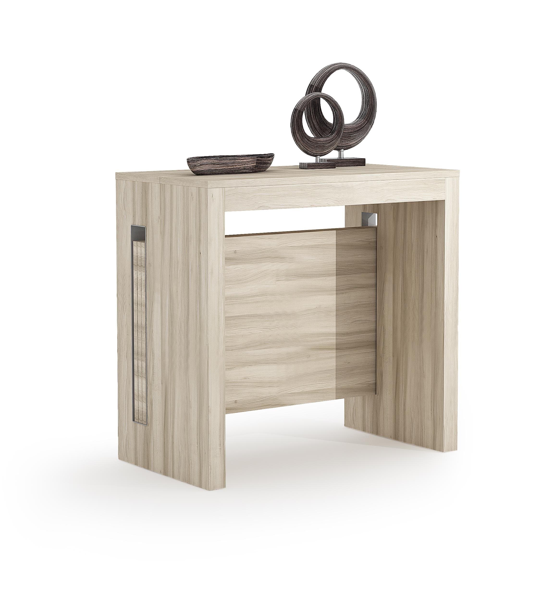 Modern Contemporary Style 4-in-1 Dining Room Table, Extendable, 100% Made in Italy, Multifunctional Console Table grey