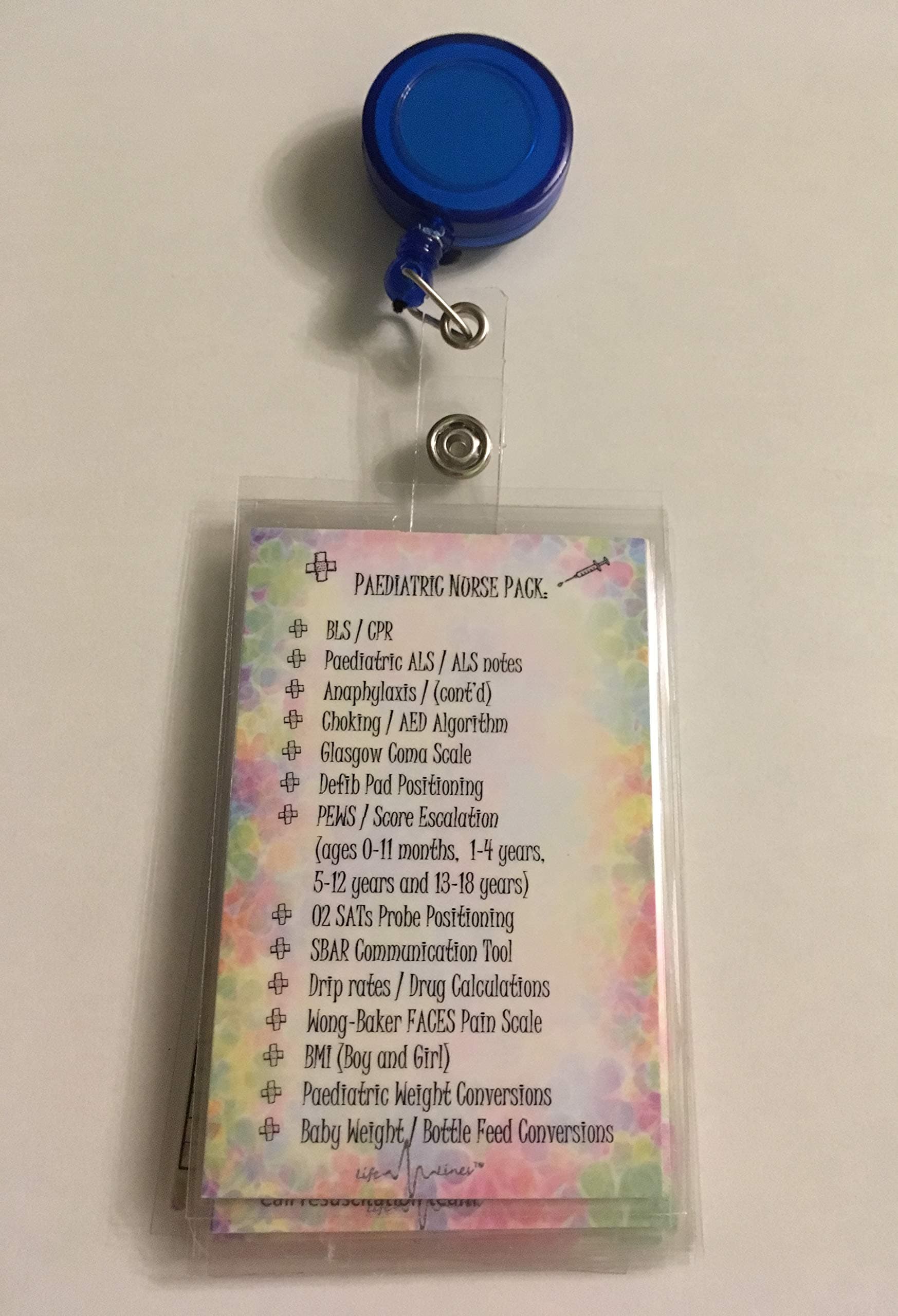 12 Double-Sided Paediatric, Childrens Nurse Cue, Prompt Cards (ODP Nursing)