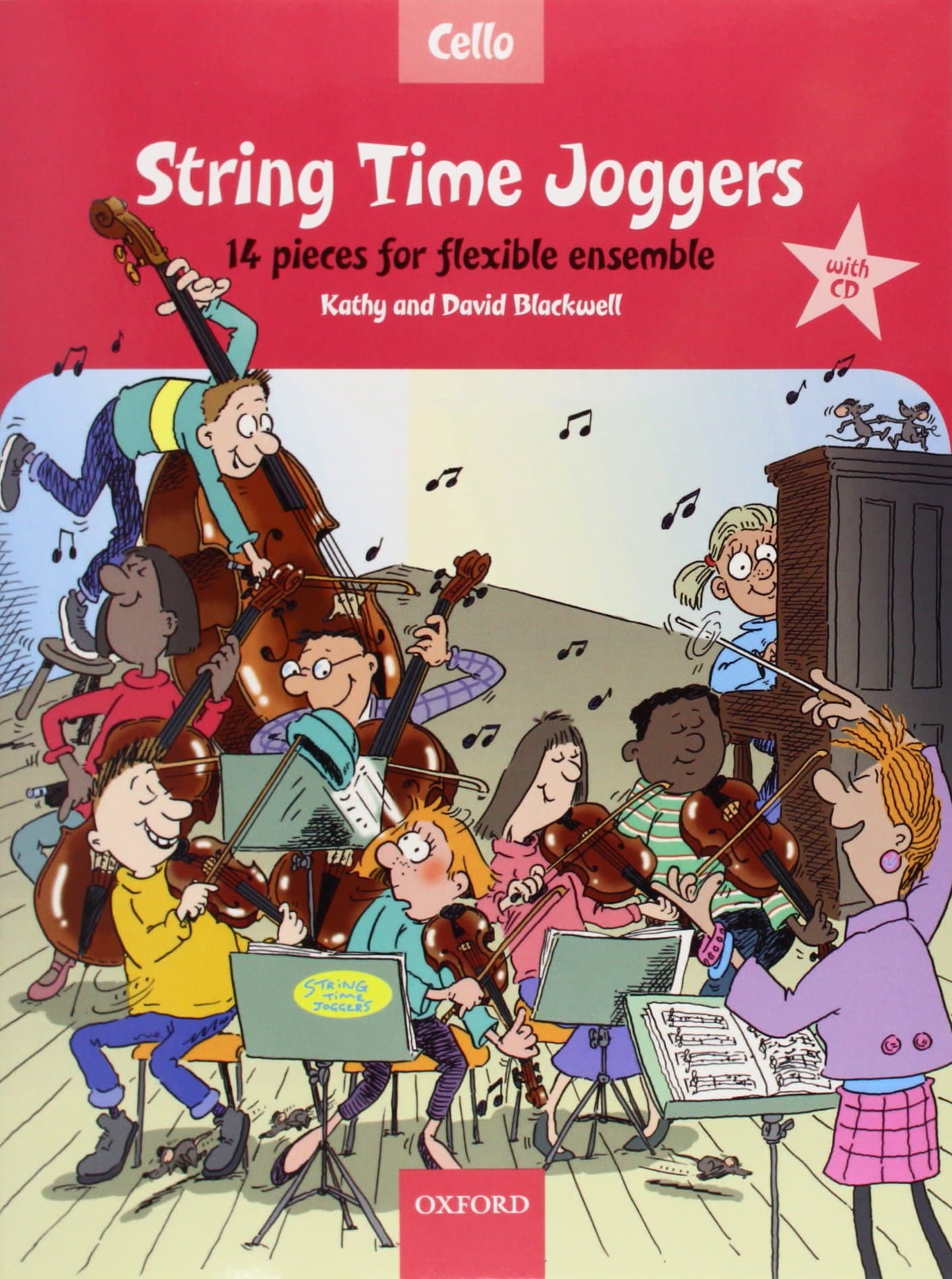 String Time Joggers Cello book + CD 14 pieces for flexible ensemble