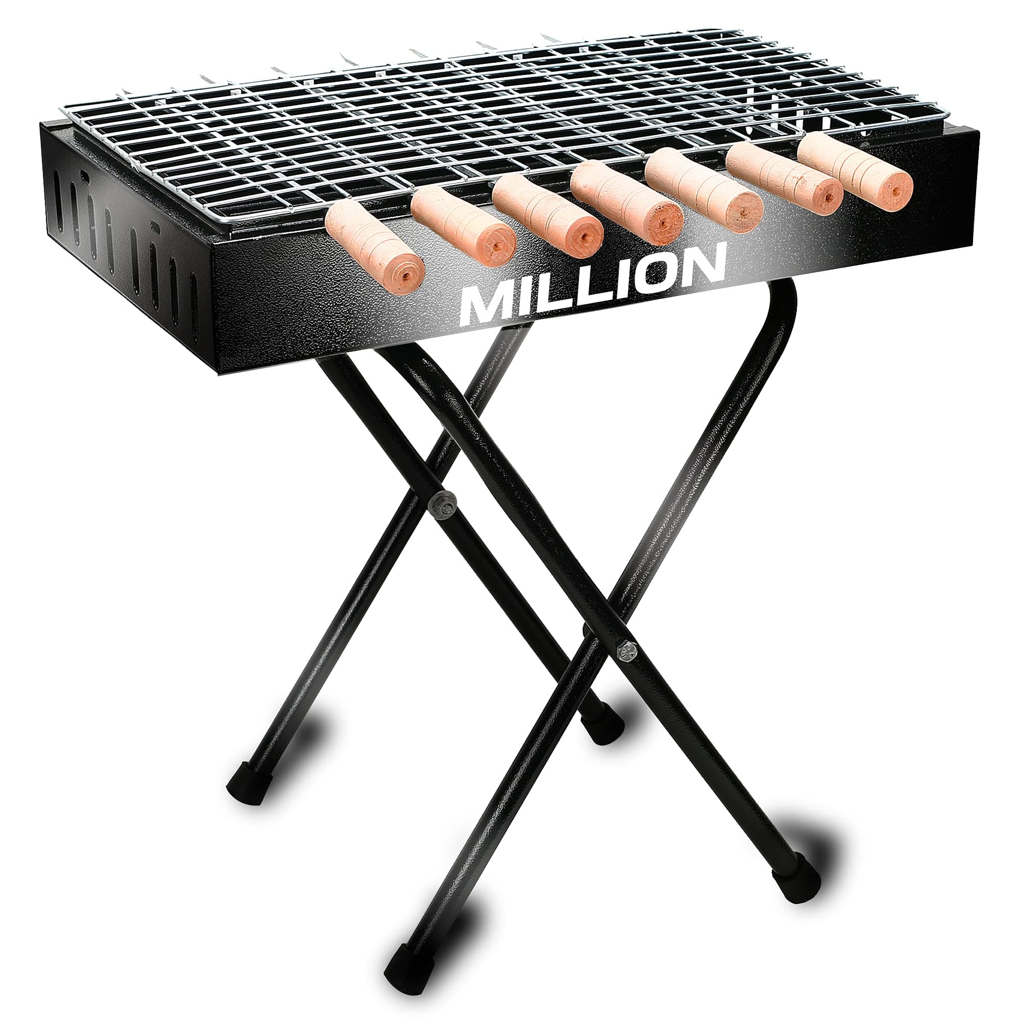 MILLION Hygiene Stool Barbecue Outdoor Charcoal Barbeque Foldable Grill Set for Home