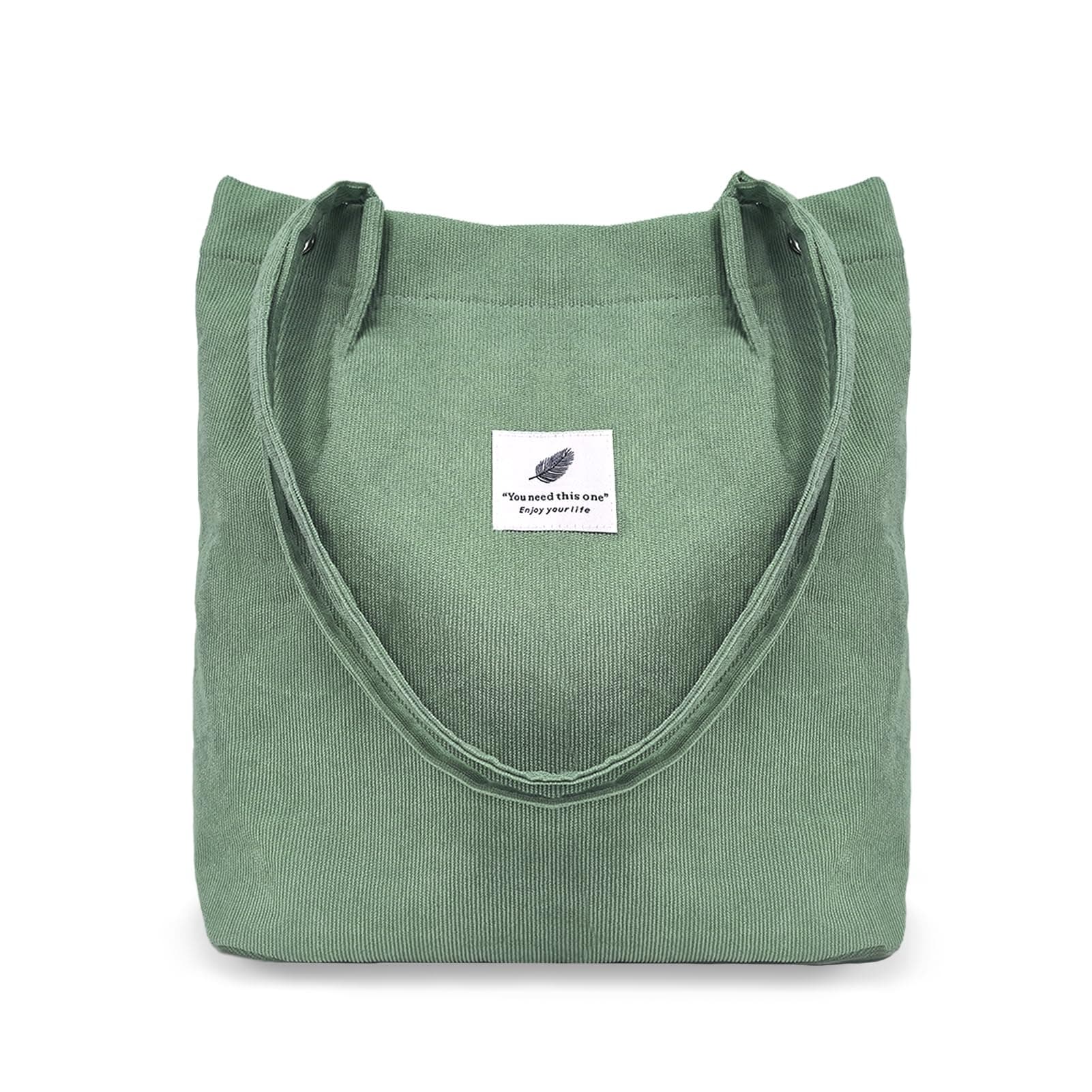 Fashion Corduroy Tote Bag Cow Print Bag Purses for Women Teen Girls with Inner Pocket