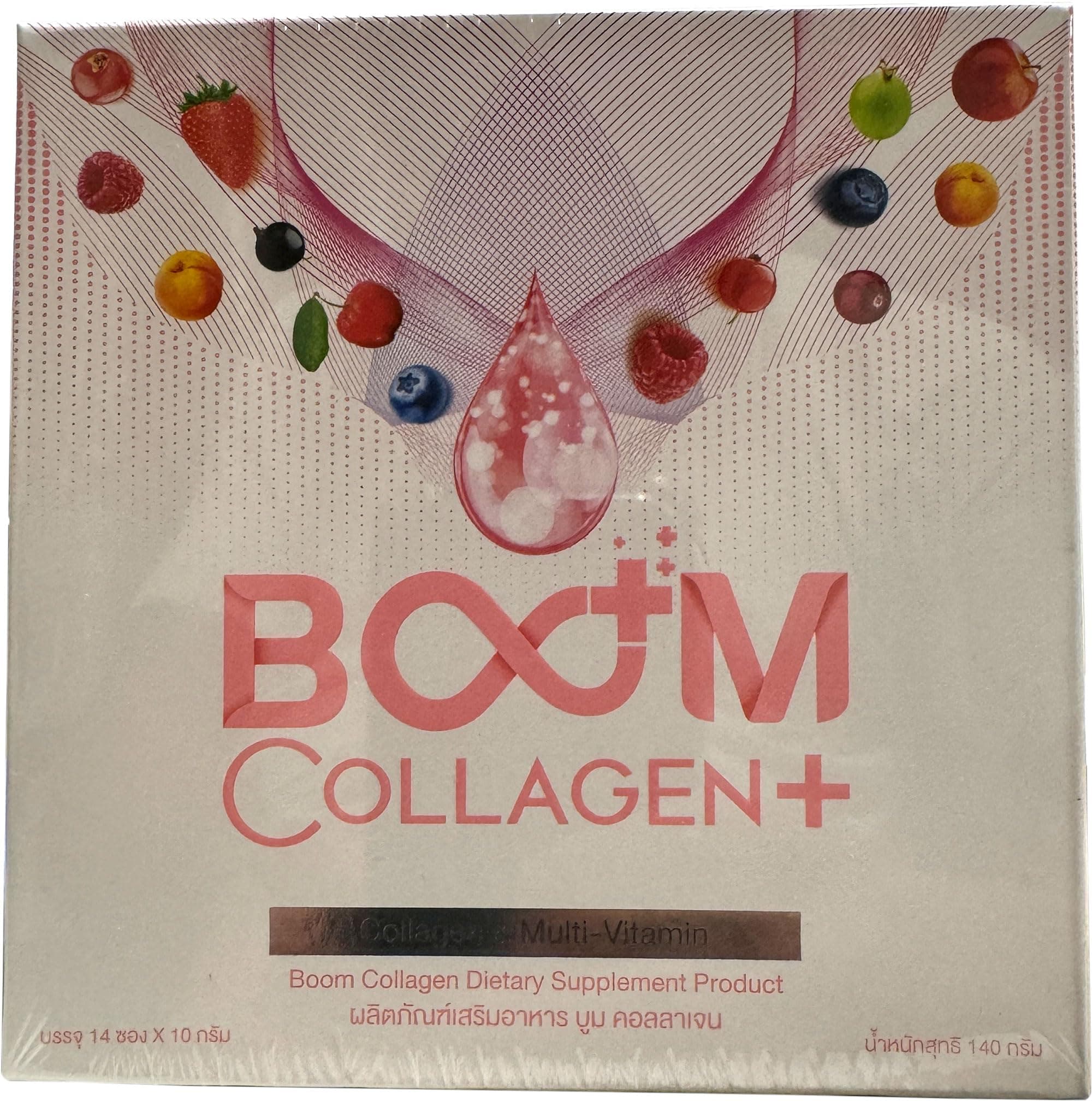 Boom Collagen Tri-Di Peptide Anti-Aging Bright Beautiful 14 Sachets/Box