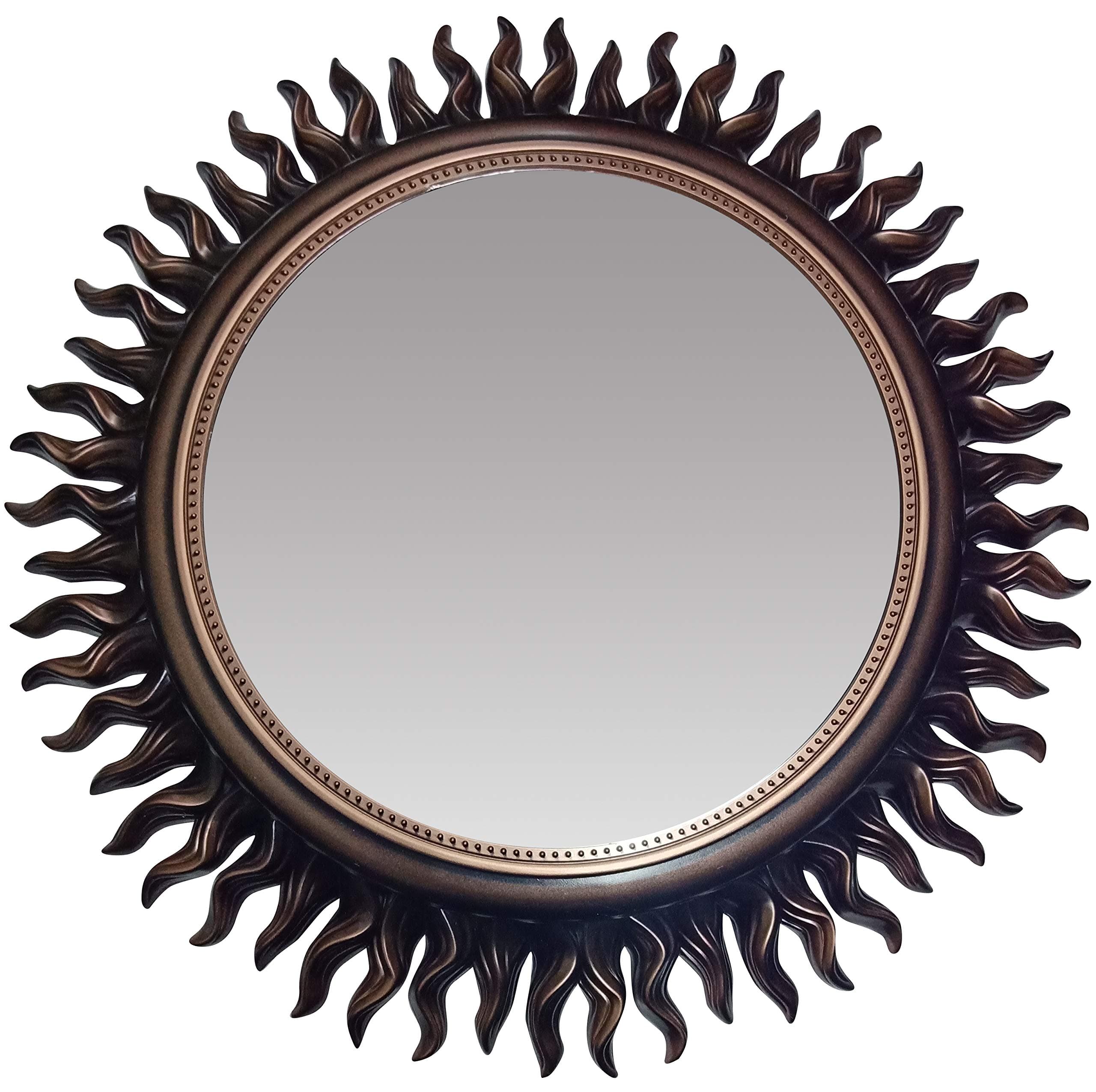 SANWISH® Premium Designer Large Size Wall Decor Mirrors for Living Hall Dinning Room Bed Room and Bath Rooms Size 55 X 55 (Brown)