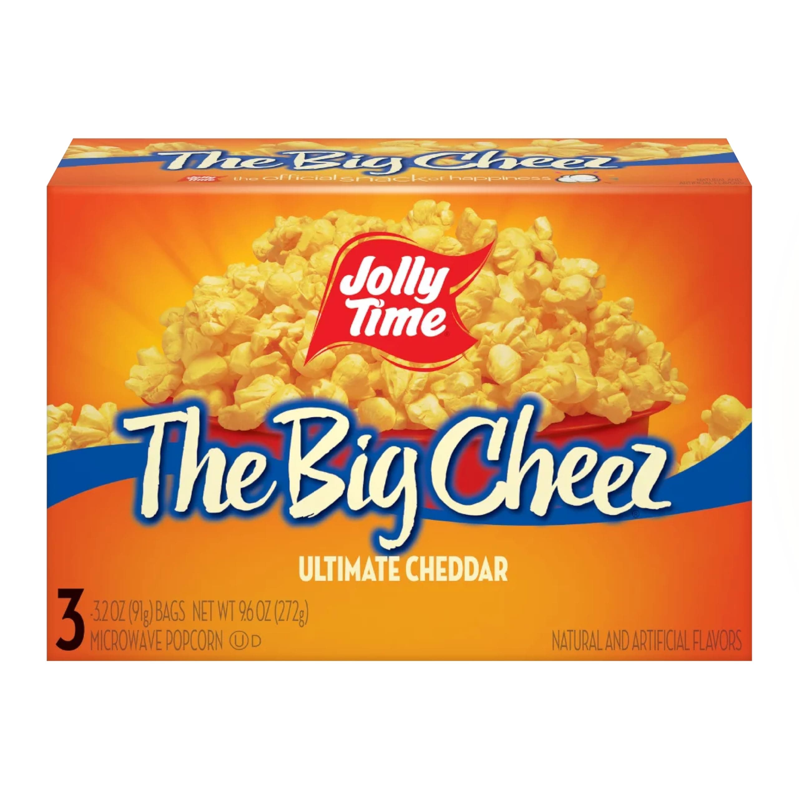 Jolly Time T Big Cheez Cheddar Cheese Microwave Popcorn, 3.2 Ounce (Pack of 3)