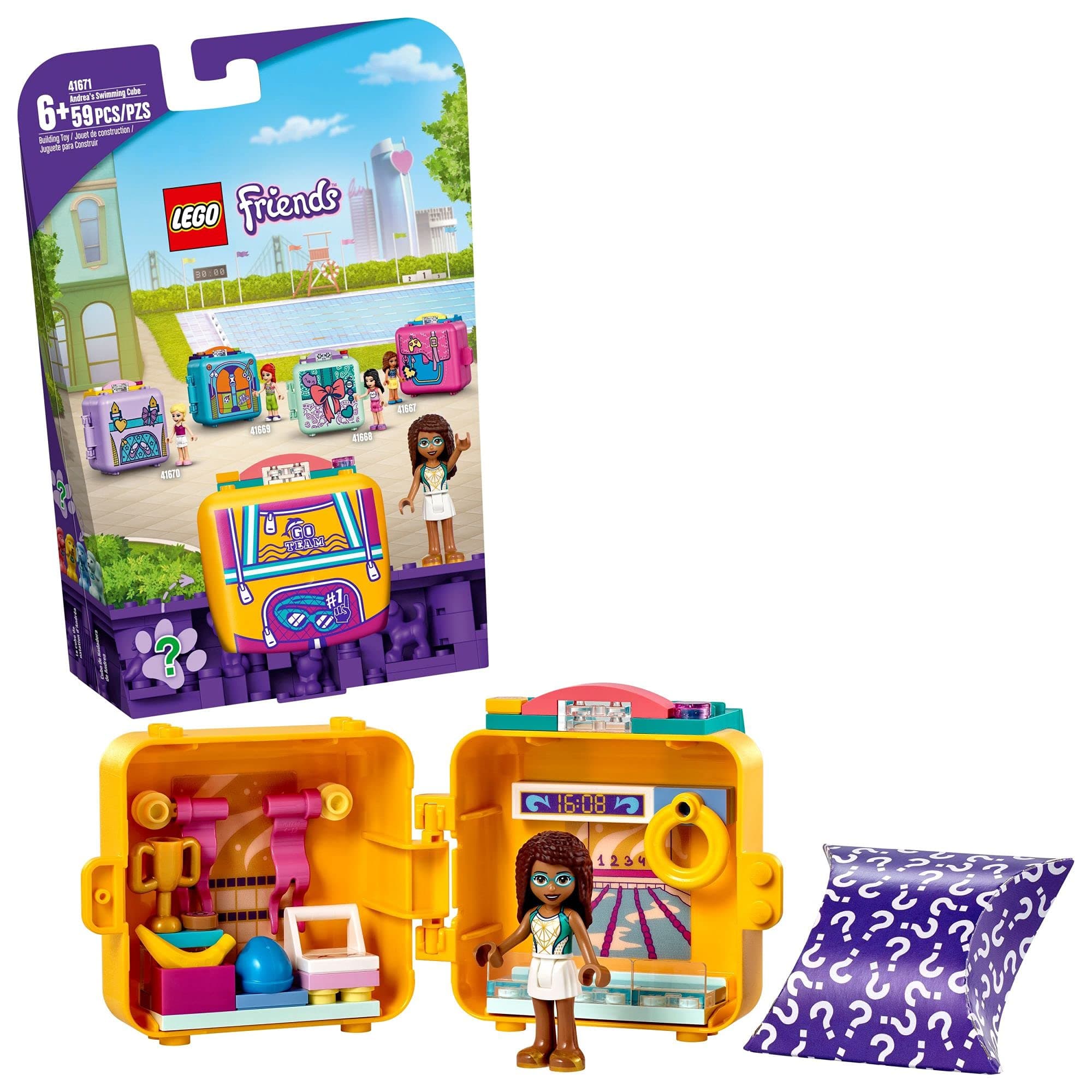 LEGOFriends Andrea's Swimming Cube 41671 Building Kit Set; Includes a Pet Toy for Kids in a Random Color; Swimming Toy Sparks Hours of Imaginative Play for Creative Kids; New 2021 (59 Pieces)