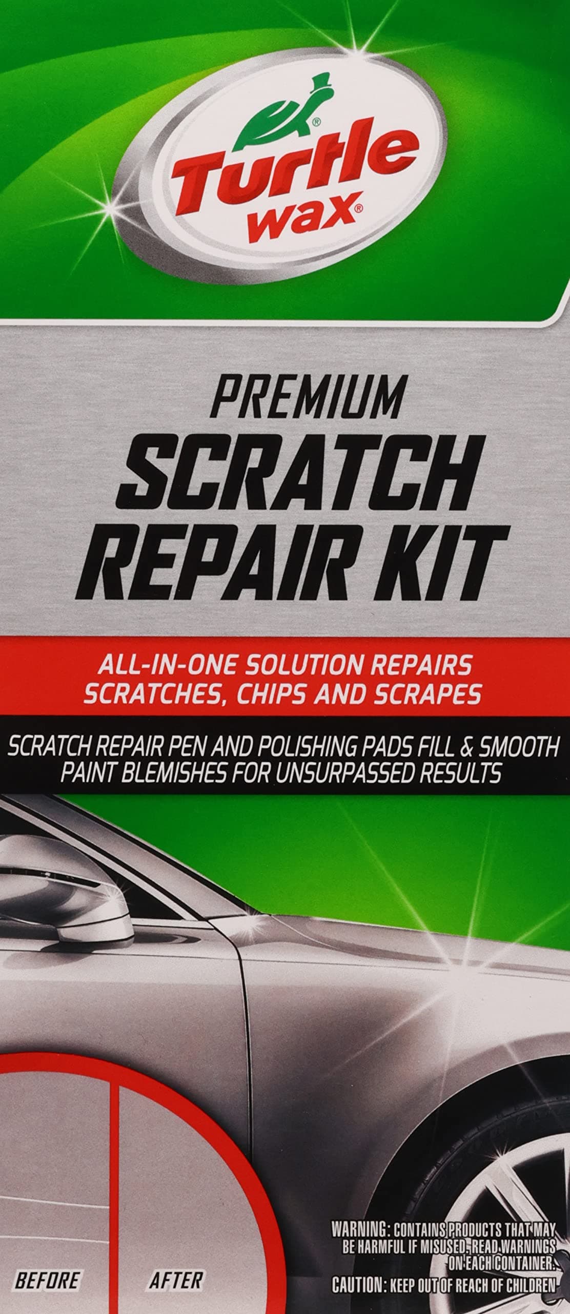 Turtle Wax T-234KT Premium Grade Scratch Repair Kit, Clear, Glossy Finish
