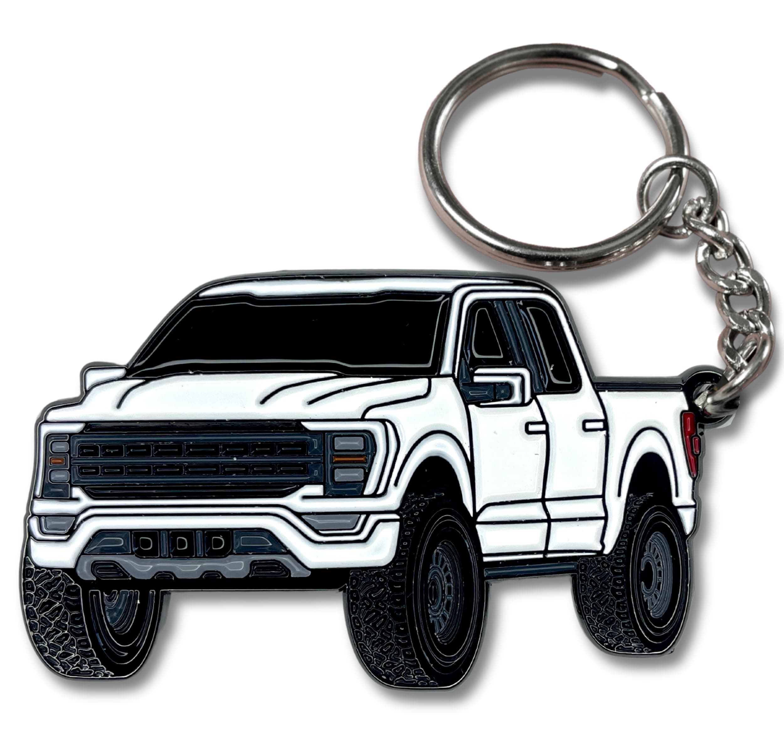 F150 Metal Keychain compatible with Ford F150 Accessories 2023 F-150 Key Chain Fob Cover 2022 Toy Truck