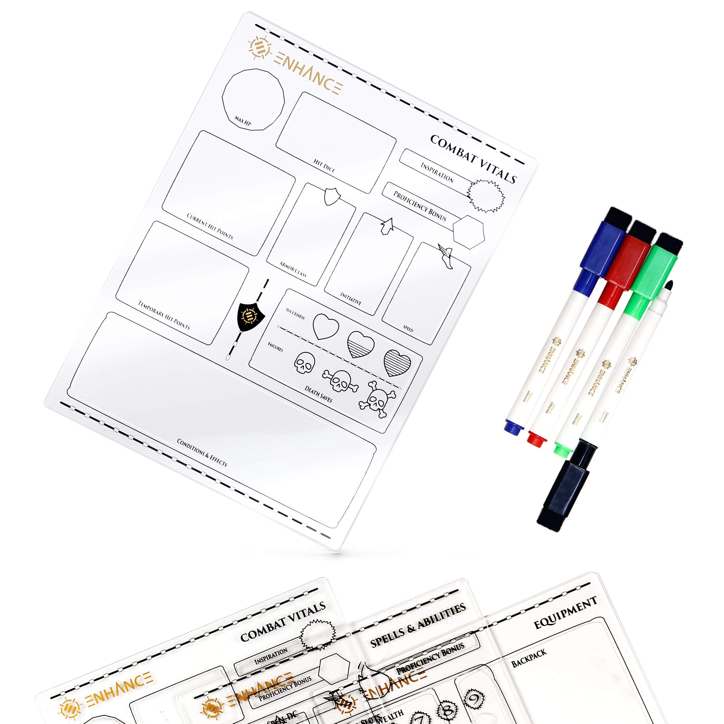 Reusable Acrylic Character Sheets
