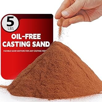 Ultra-Fine 400 Mesh Oil-Free Casting Sand for Metal Jewelry Casting - Premium Foundry Sand for Highly Detailed Replicas in Silver, Copper, Bronze, and More - Reusable Molding Clay (5, Pounds)