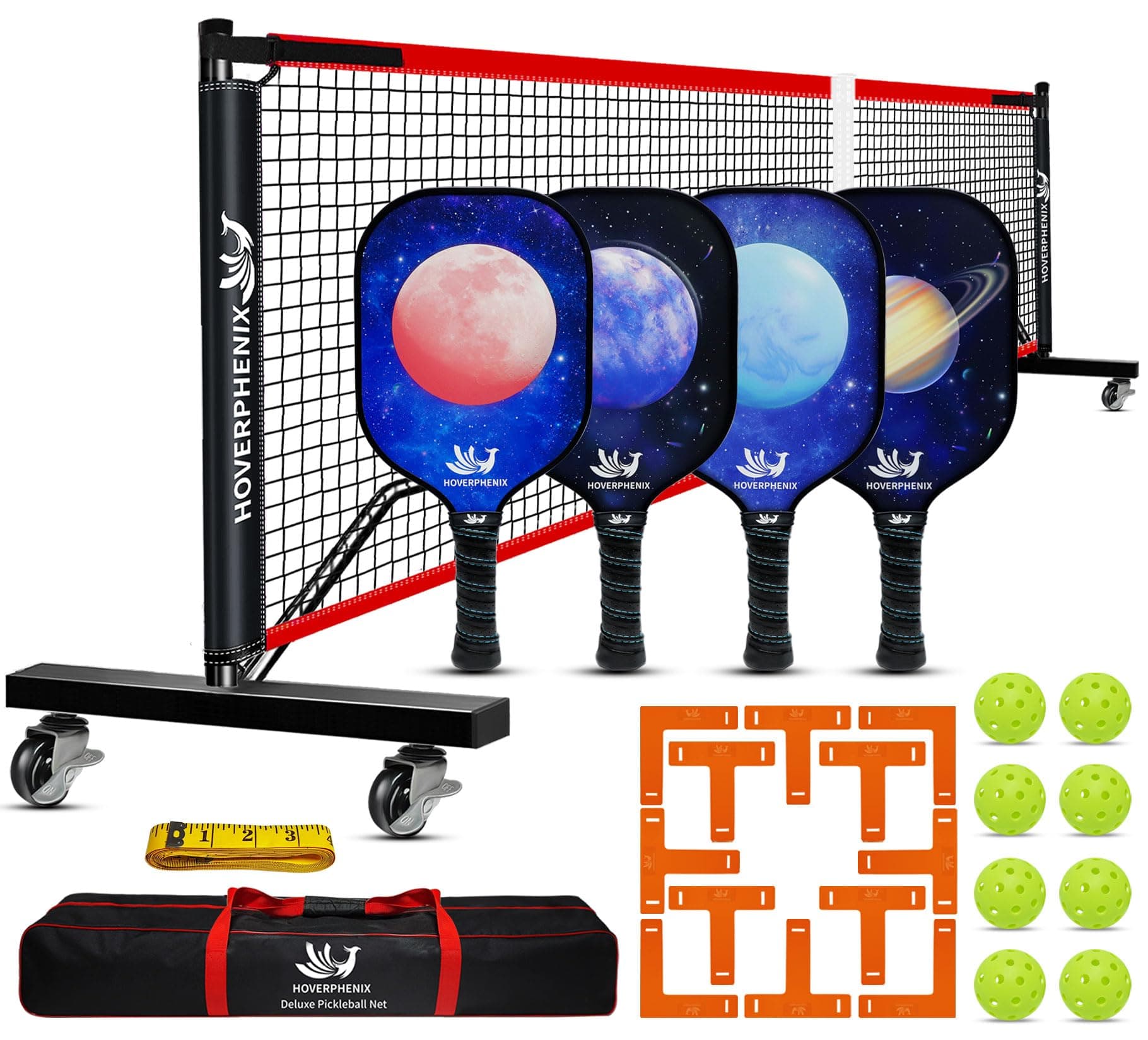 Pickleball Net with Wheels for Driveway
