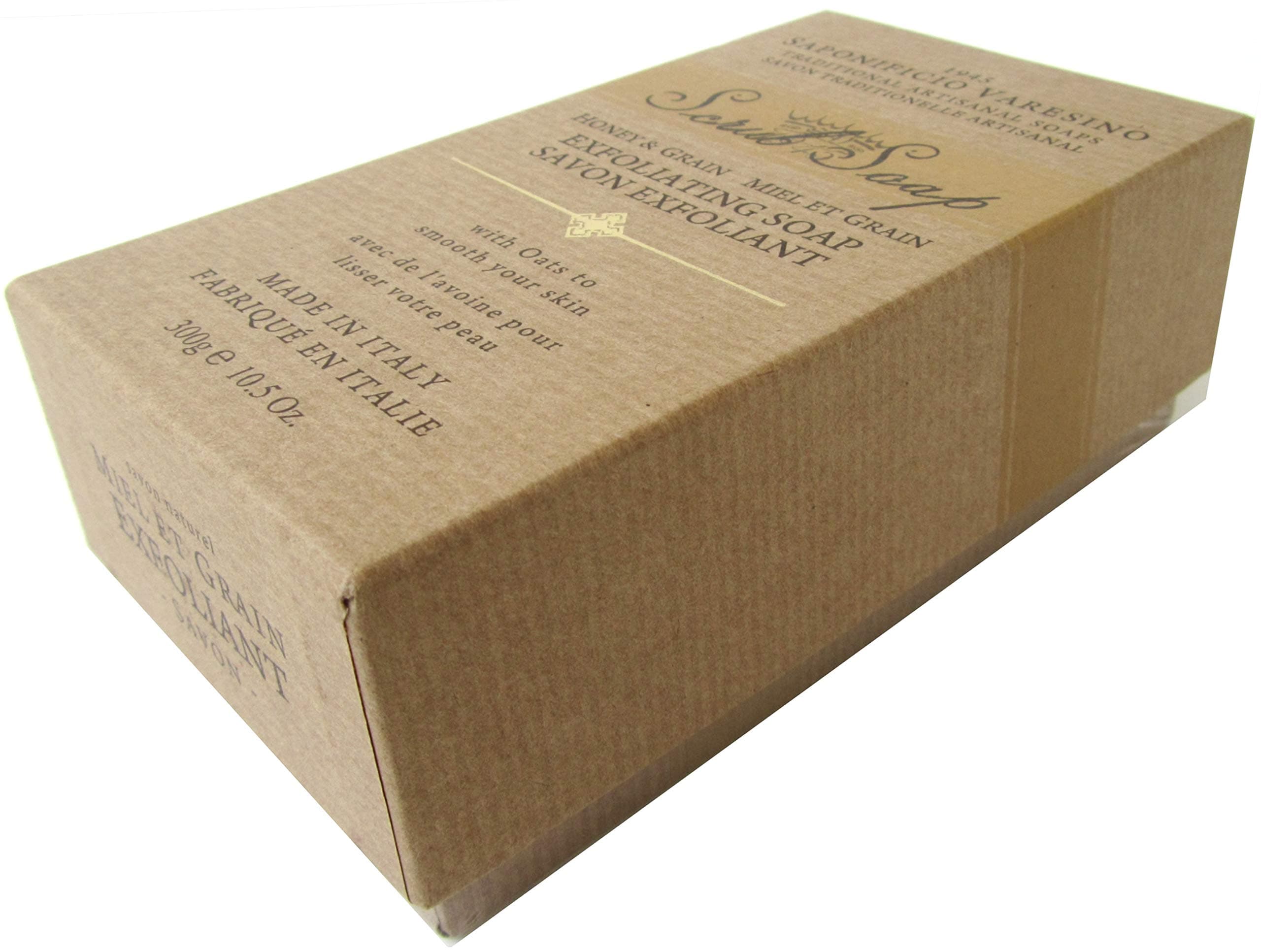 Saponificio Varesino Honey Grain Exfoliating Scrub Soap 10.5 Oz. From Italy
