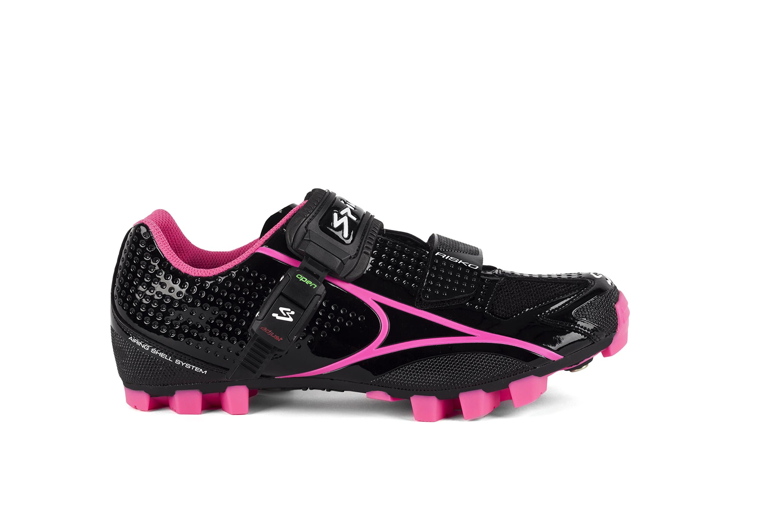 Spiuk Risko MTB - Unisex cycling shoes, colour black/fuchsia, size 44