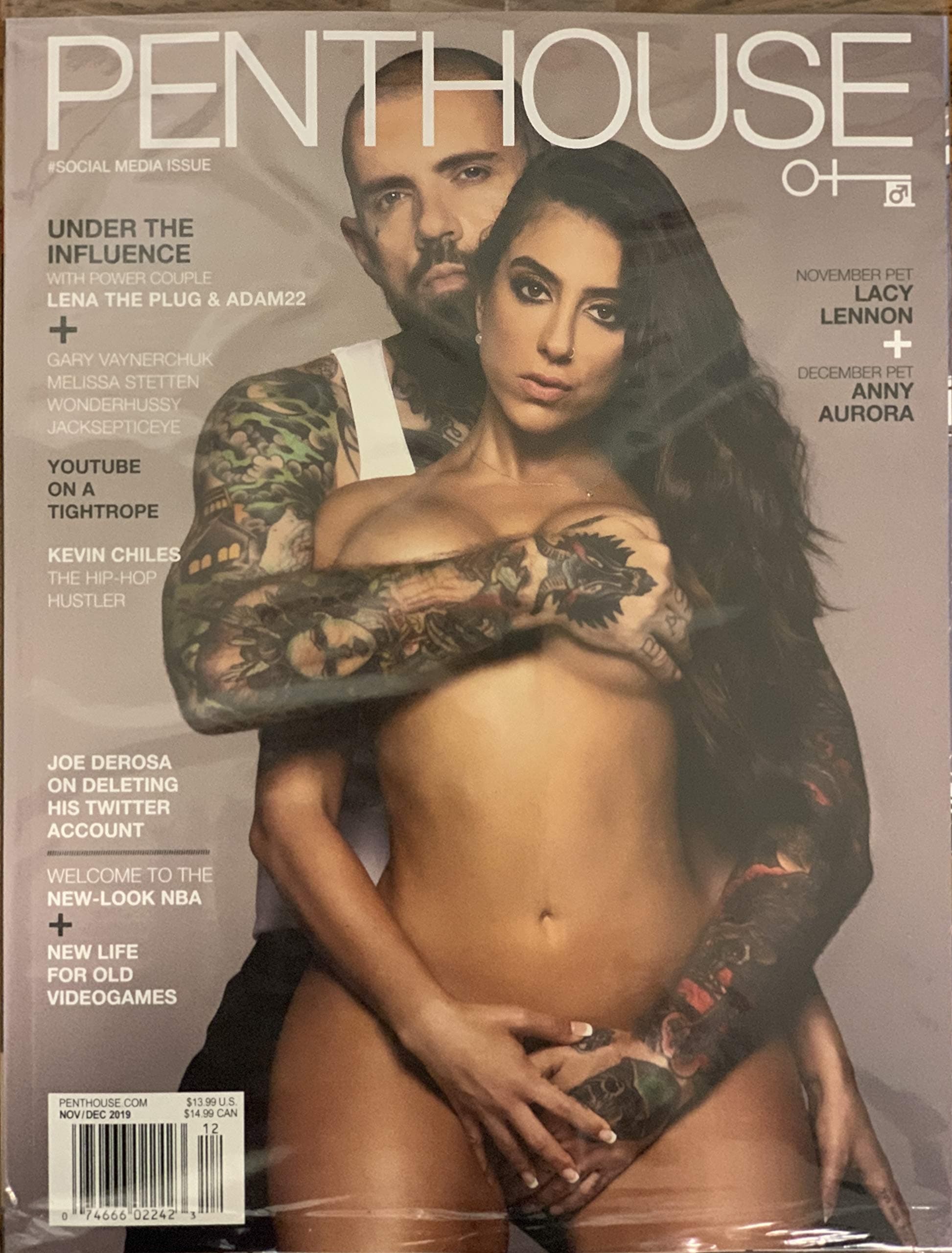 PENTHOUSE MAGAZINE - NOV / DEC 2019 - LENA THE PLUG & ADAM22 (COVER) Unknown Binding