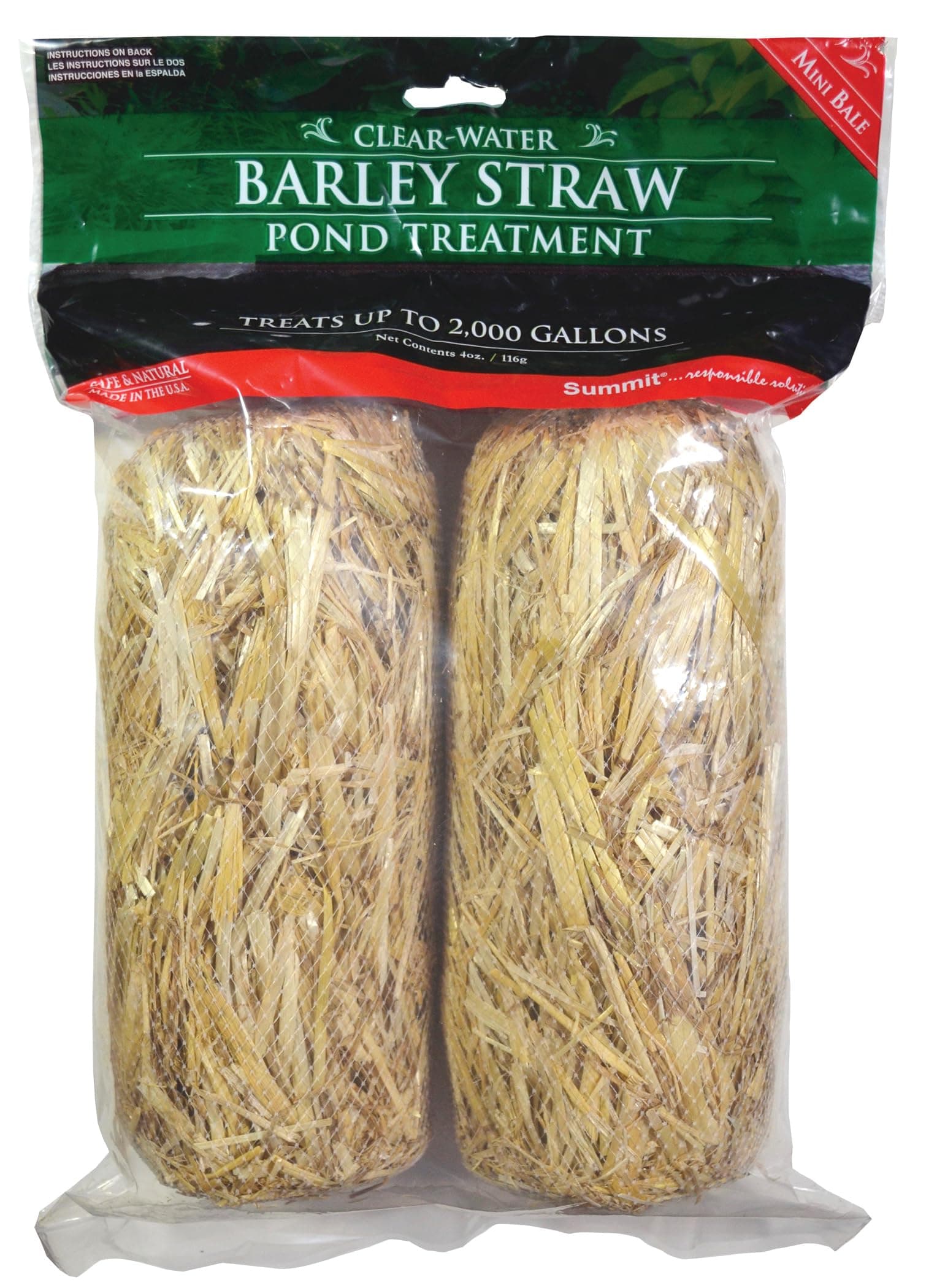 130 Clear-water Barley Straw Bales, 2-Pack