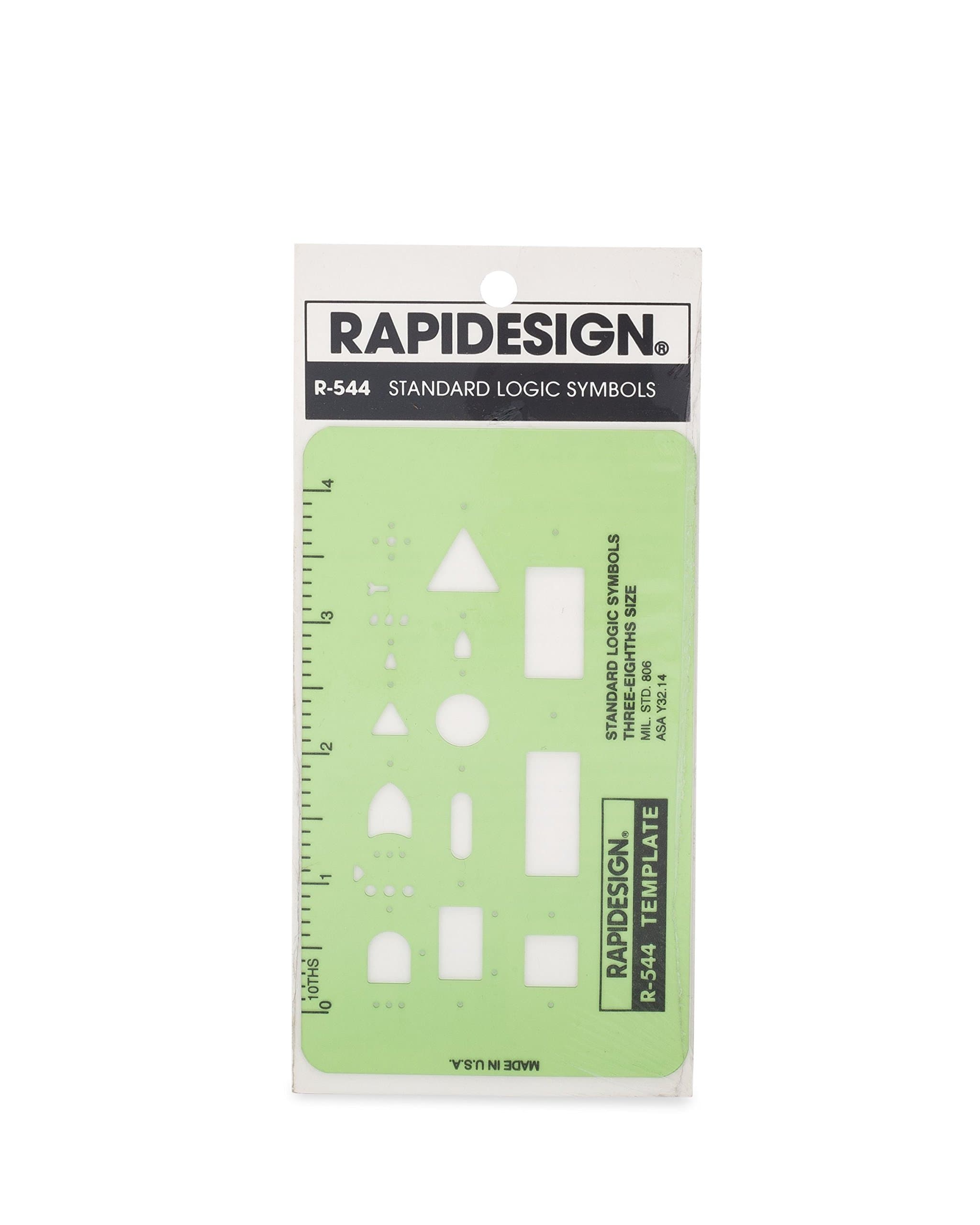 Rapidesign Standard Logic Symbol Template, 3/8 Inch Size Symbols, 1 Each (R544)