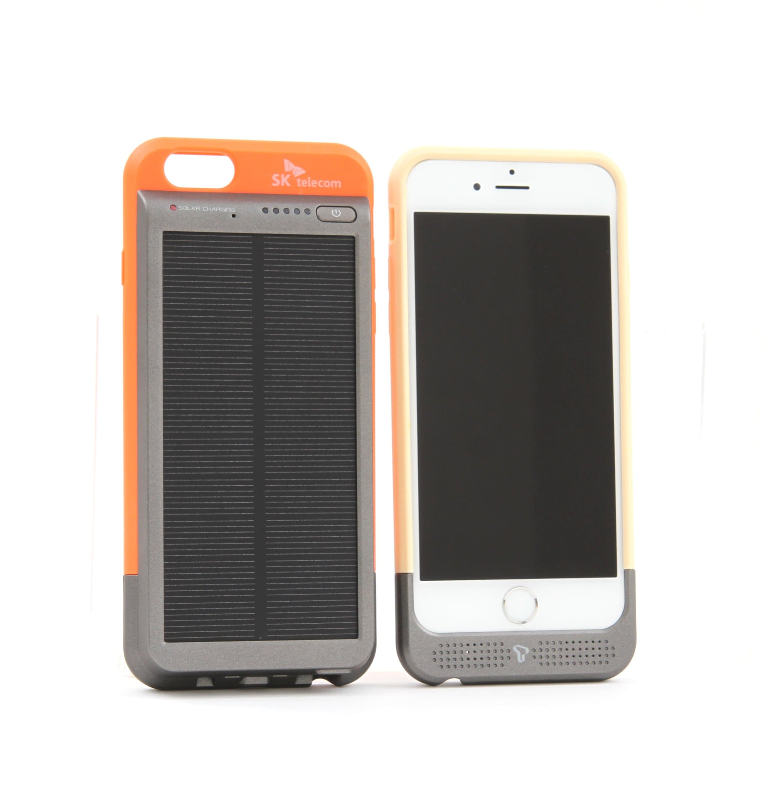 Solar Power Battery Case for iPhone 6S, iPhone6 (4.7") - Attachable & Removable (Orange), Made in KOREA