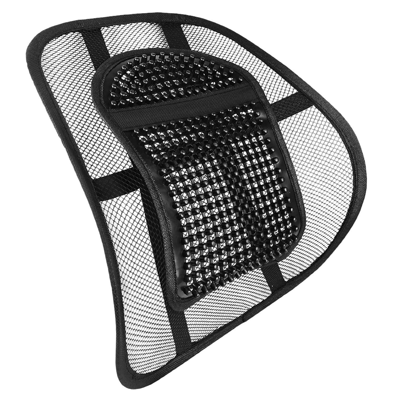 Denny International Chair Back Support System Sit Right with Elasticated Positioning Strap and Mesh Lumbar Grill Air Flow High Quality Lumbar Support Cushion for Car Seat or Chair Back Rest RRP £19.99