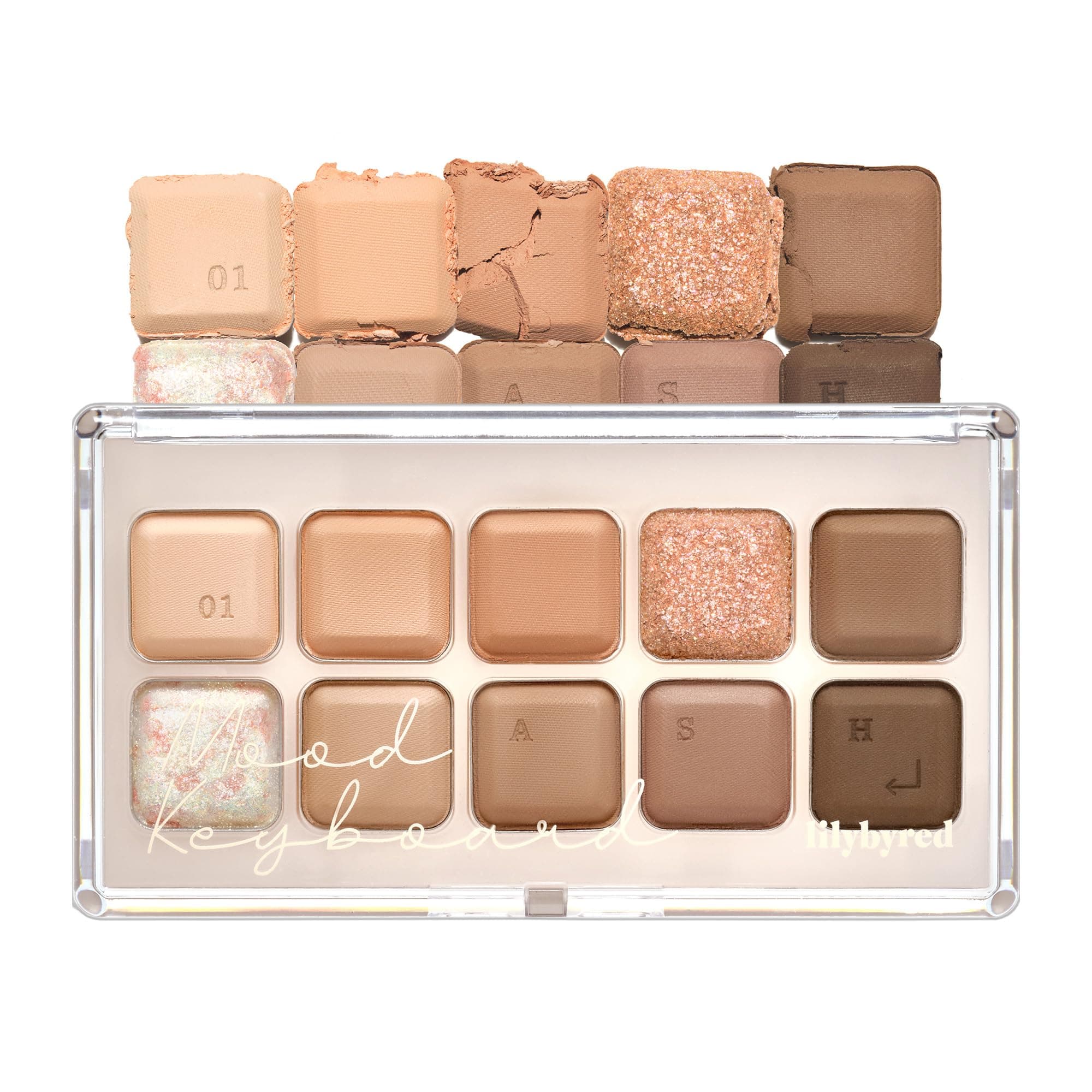 Lilybyred #01 Ash Cinnamon Mood Keyboard (Mood Keyboard Eyeshadow Palette)