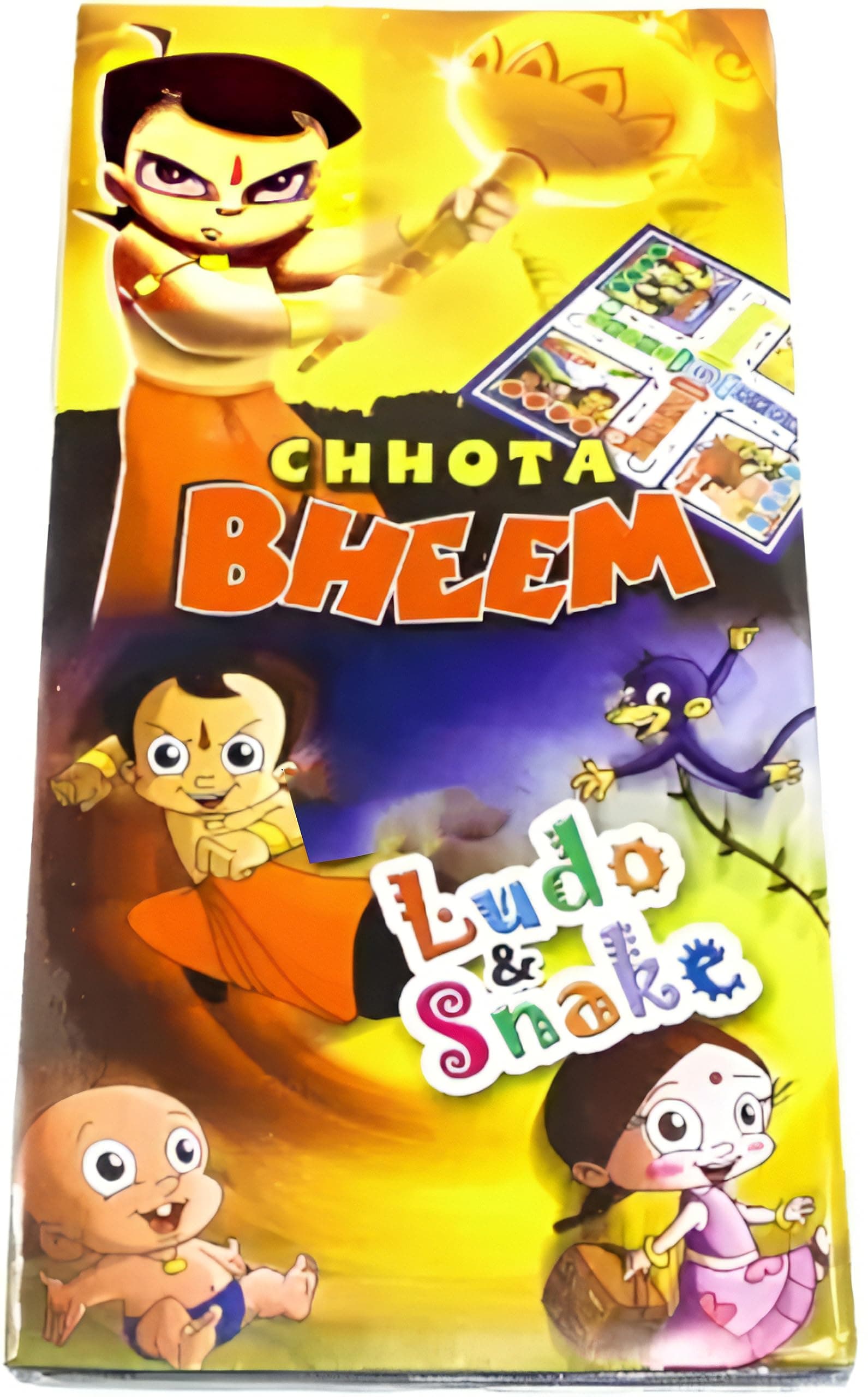 Chhota Bheem Ludo Snake & Ladder Folding Design and Light-Weight Board Game for Kids and Adults