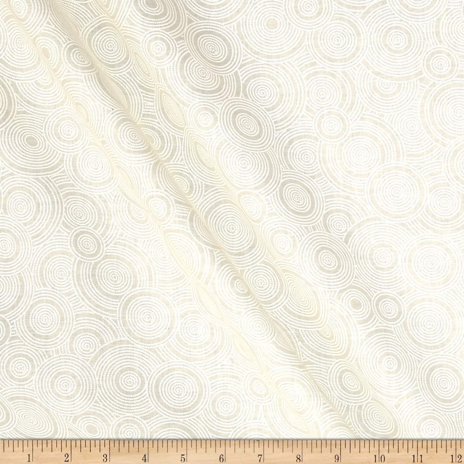108" Wide Back Get Back Circles White/Tint, Fabric by the Yard