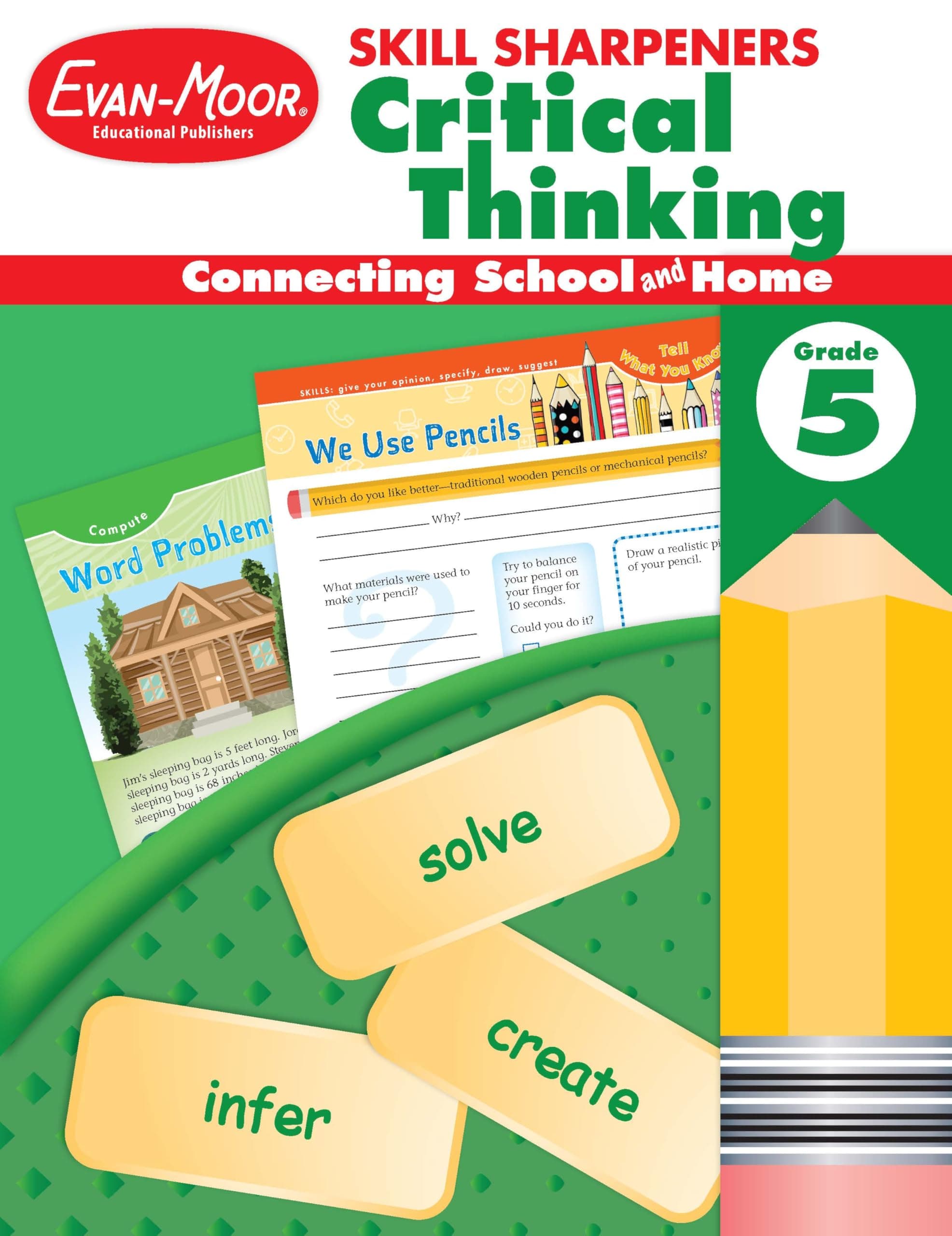 Evan-Moor Educational Publishers Skill Sharpeners: Critical Thinking, Grade 5 Workbook