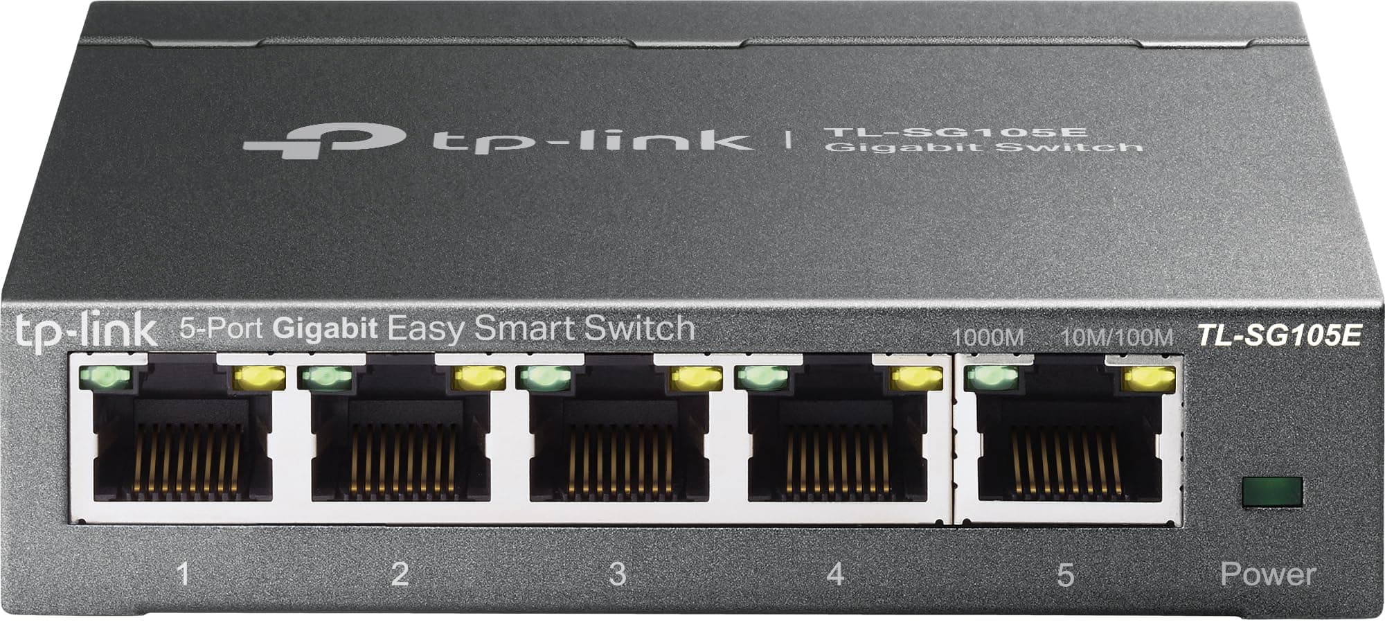 TP-Link TL-SG105E 5-Port Hub Unmanage Pro Switch, 10/100/1000 Mbps, Gigabit with Management Function