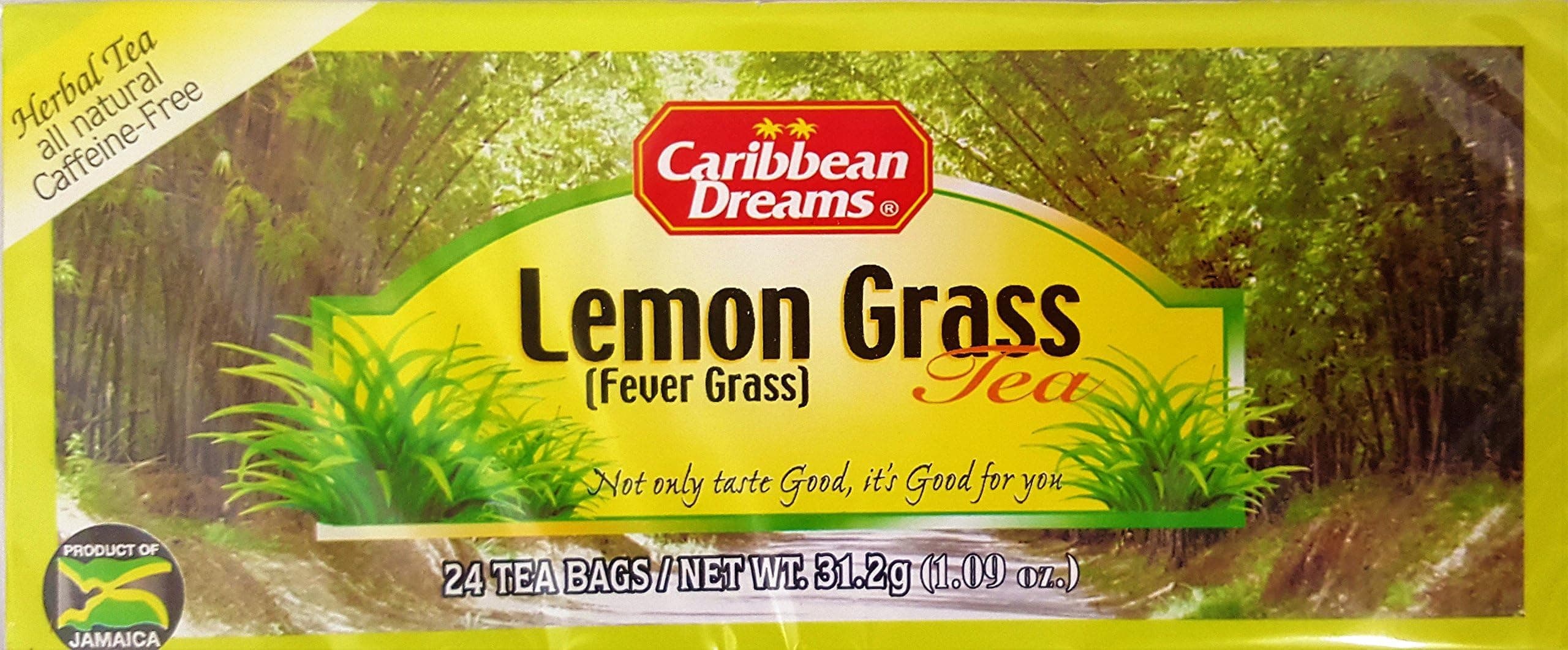 Caribbean Dreams Lemon (Fever) Grass Tea, 24 tea bags