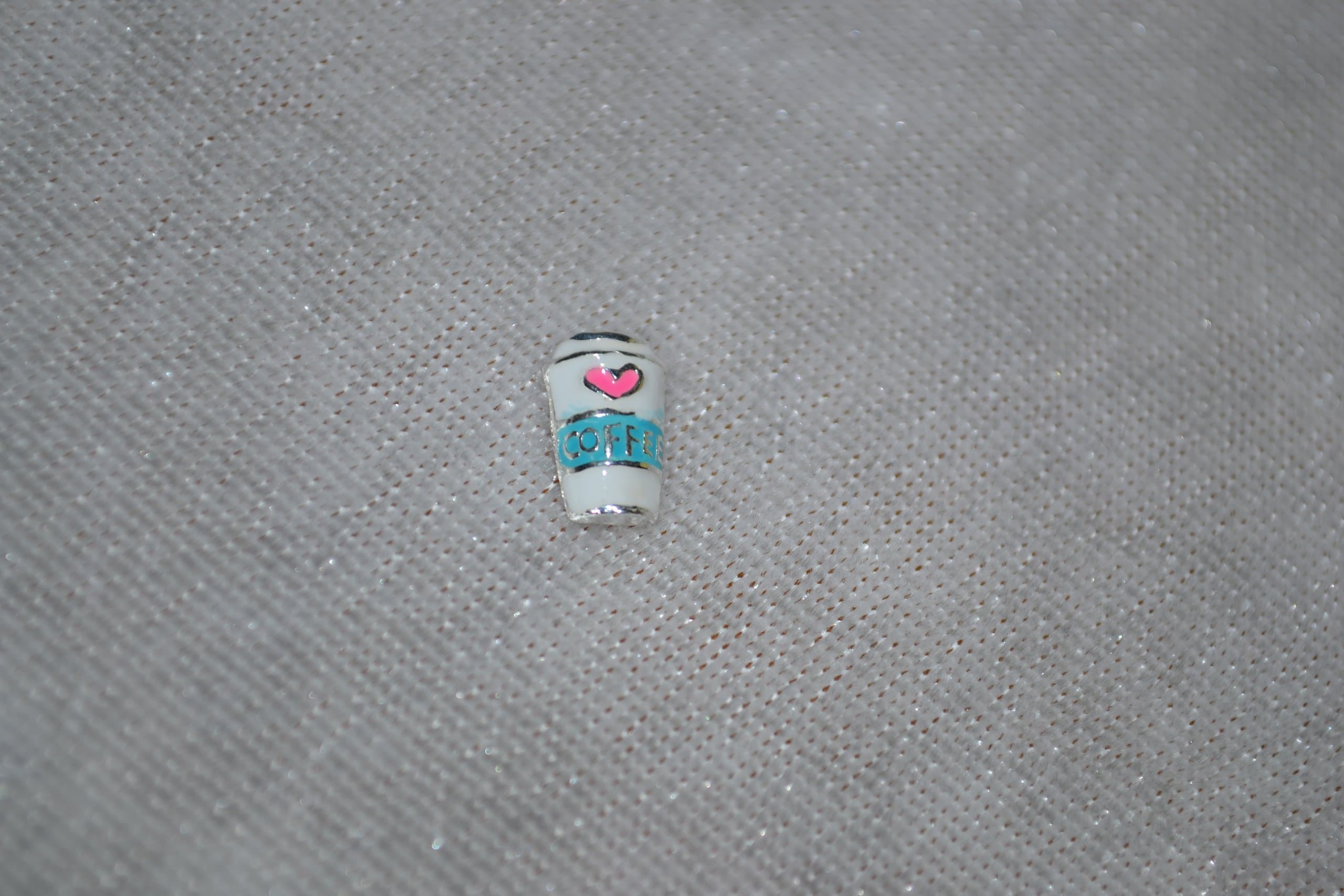 Coffee "To Go" Cup Floating Charm for Memory Lockets