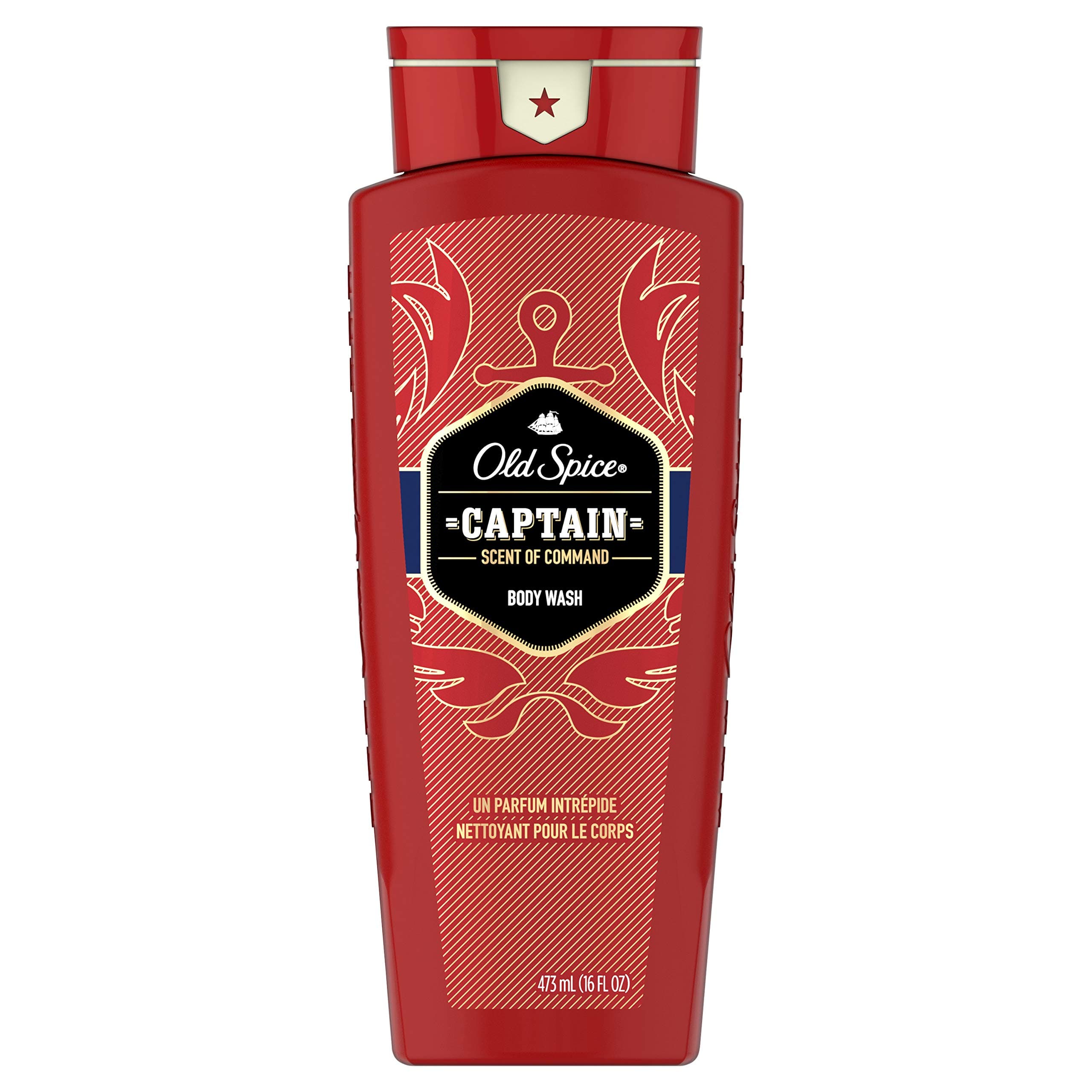 Red Collection Body Wash for Men, Captain, 16 oz