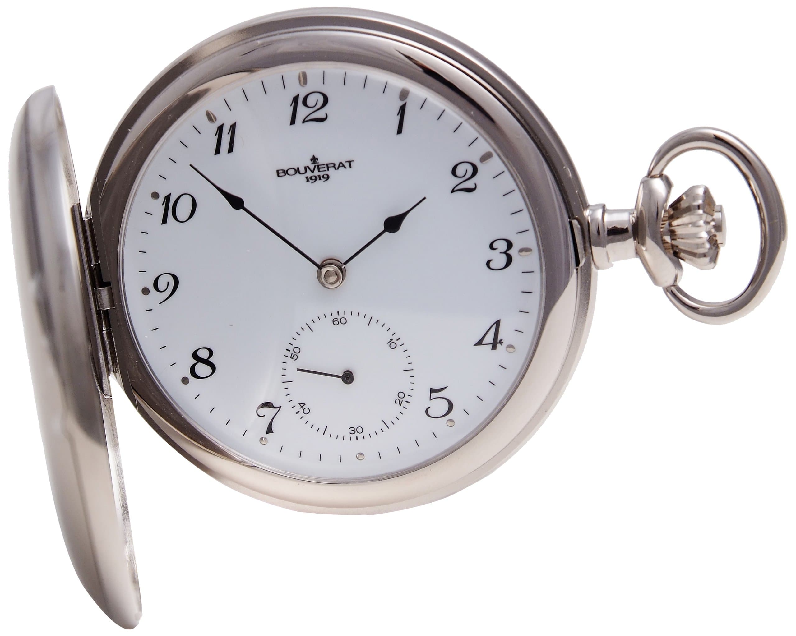 Bouverat Men's mechanical Pocket Watch with White Dial analogue Display BV822212